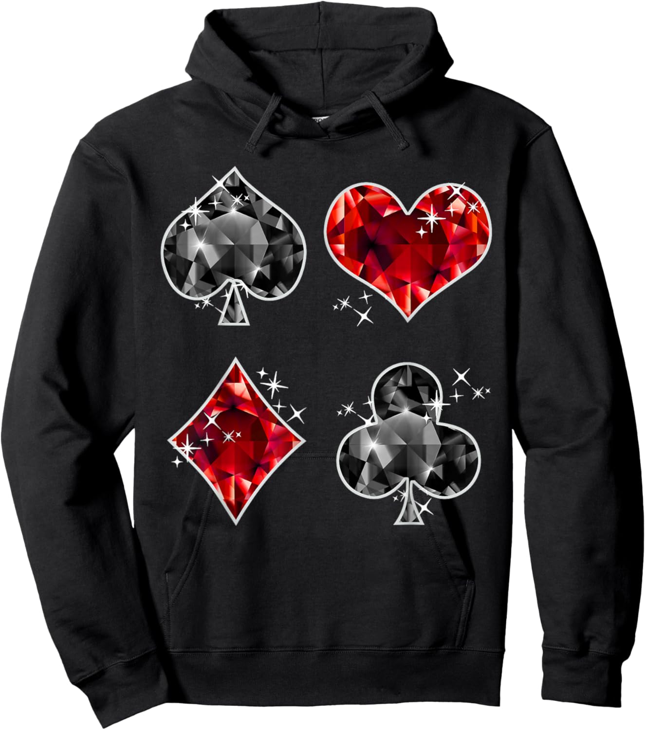 Poker Hearts Spades Diamonds Clubs Sign - Poker Hoodie - Hoodie | Black
