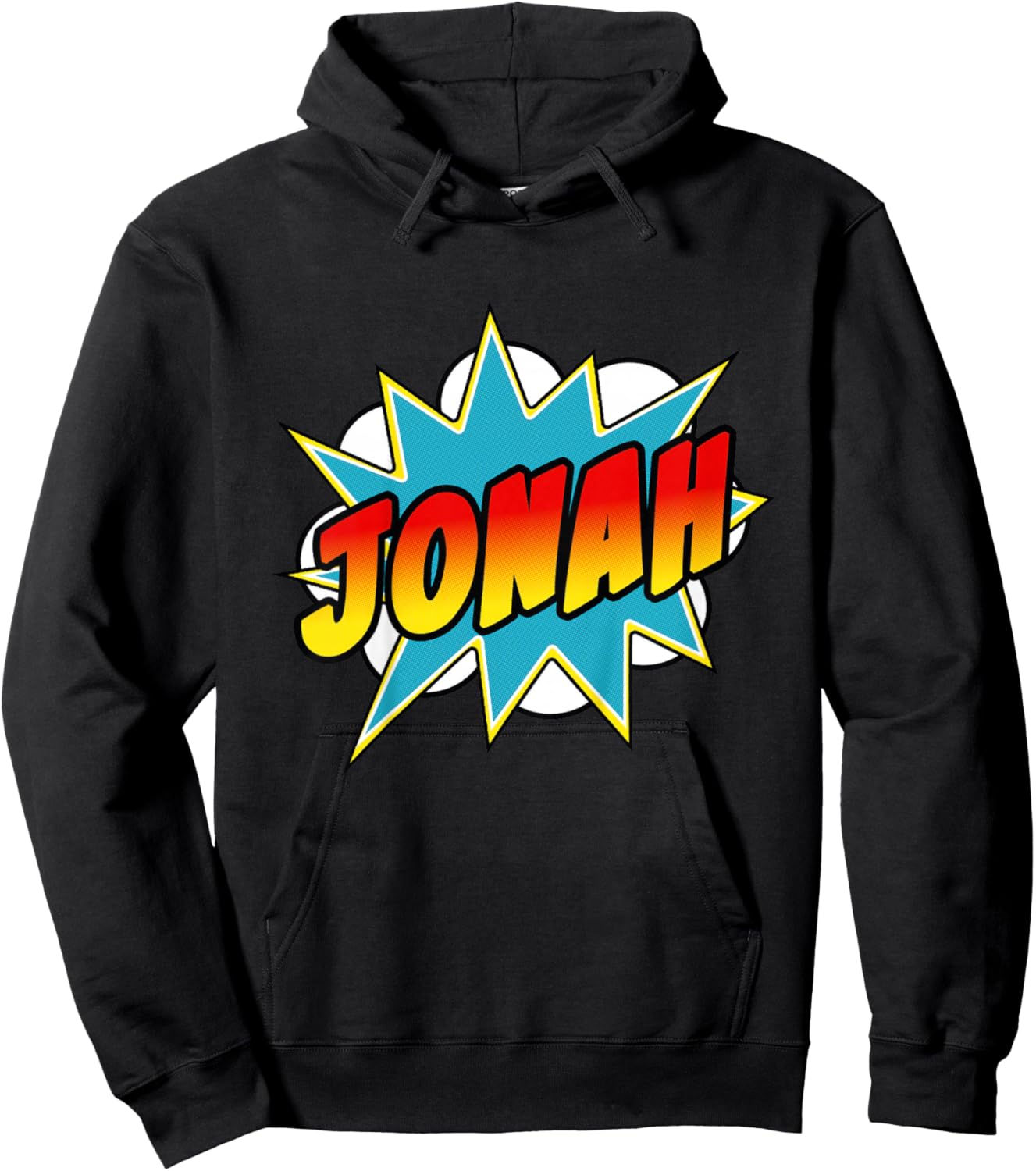 Boys Jonah Name Comic Book Superhero Hoodie - Hoodie | Black