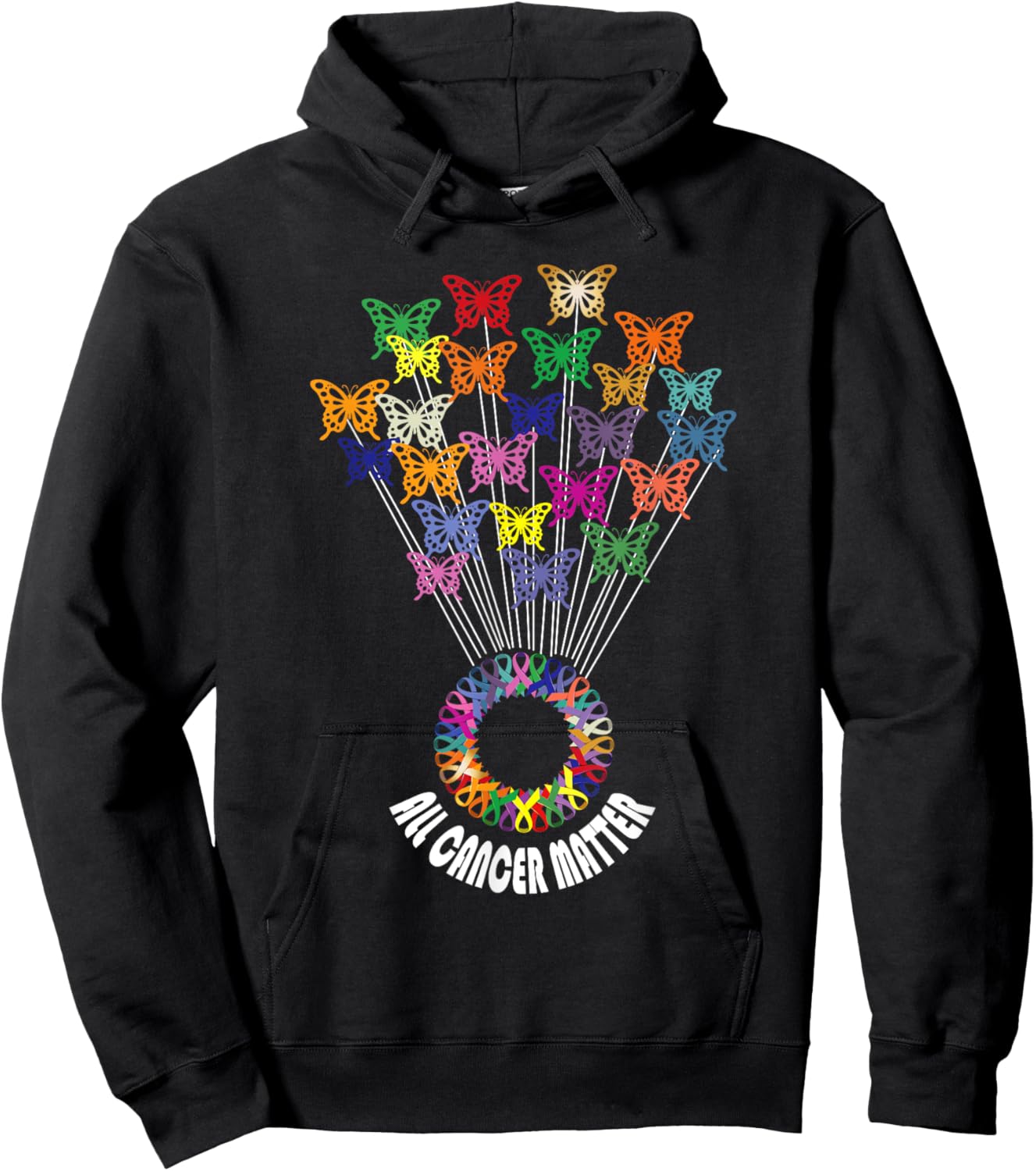 All Cancer Matters Awareness Day Ribbon Support Hoodie - Hoodie | Black
