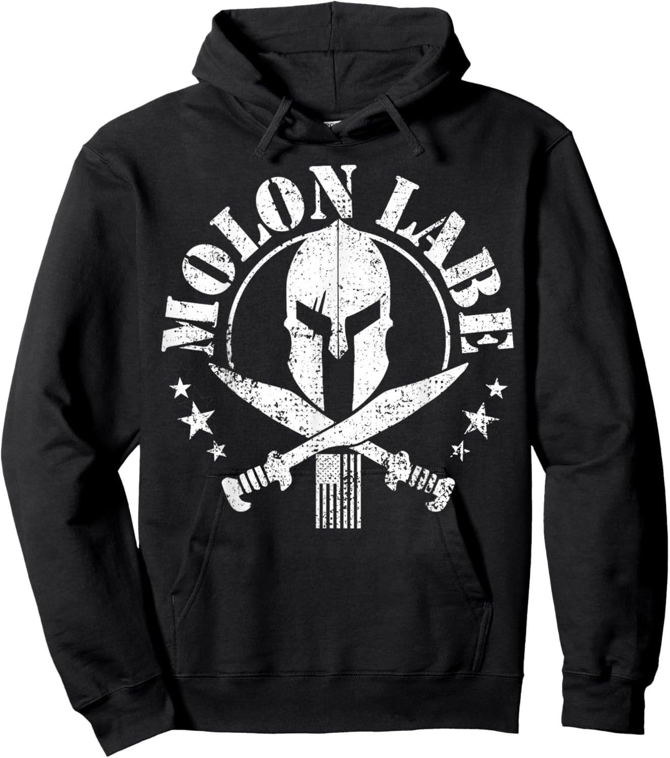 Epic Patriotic American Flag Molon Labe Spartan Military Hoodie - Hoodie | Black