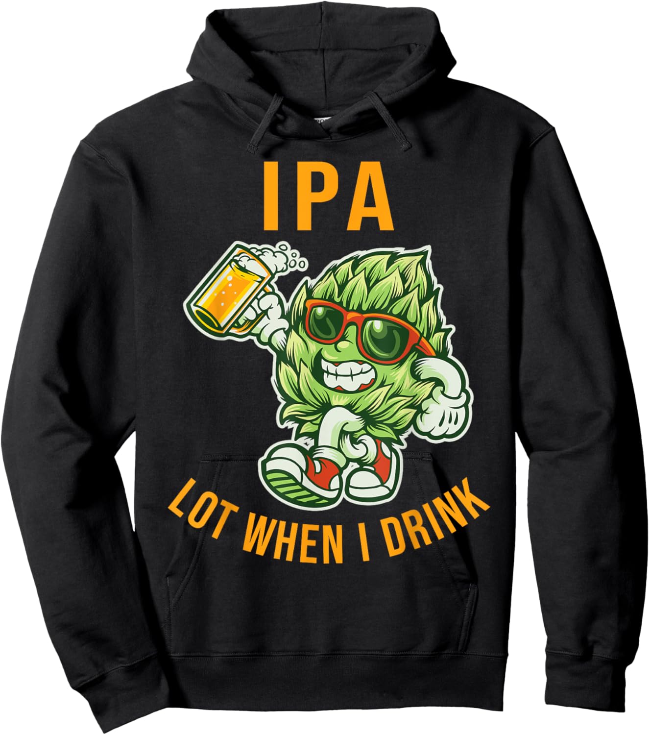 IPA I Pee A Lot When I Drink Funny Beer Drinking Pun Hoodie - Hoodie | Black