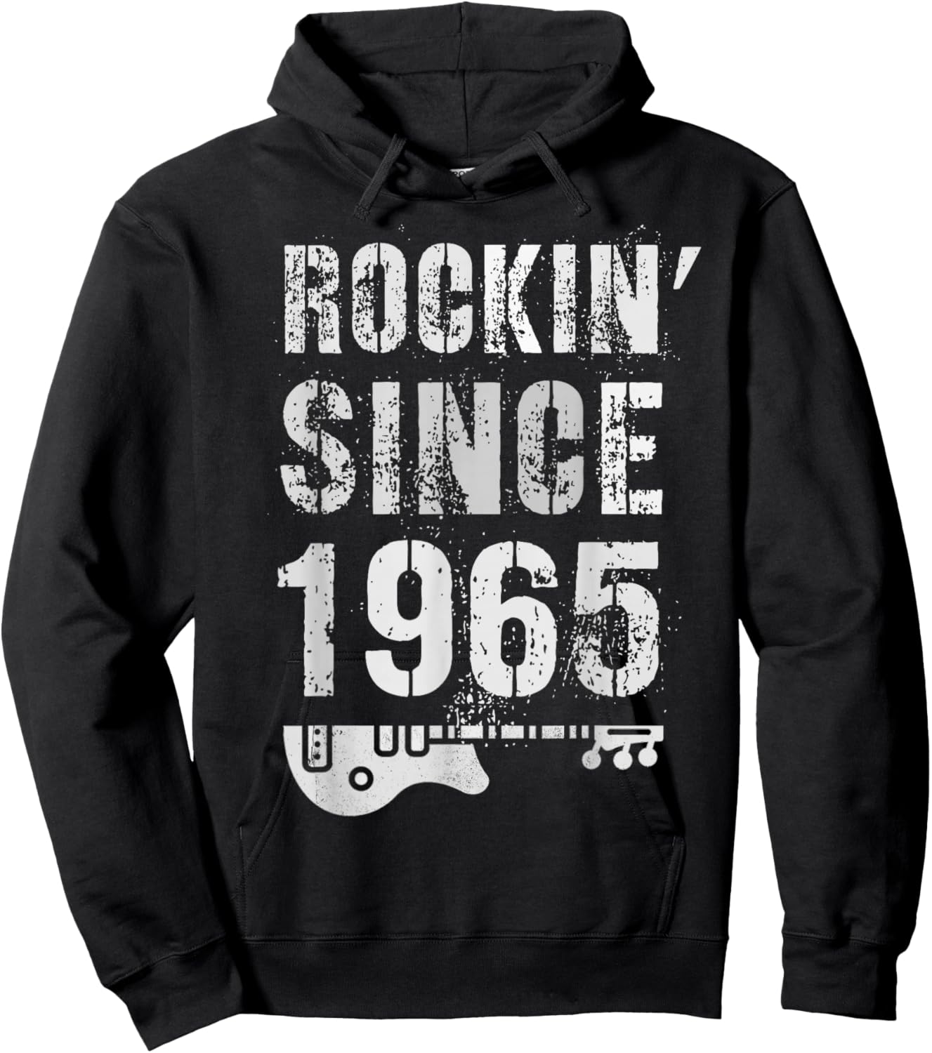 Rockin' Awesome Since 1965 Legendary Rockstar 60th Birthday Hoodie - Hoodie | Black