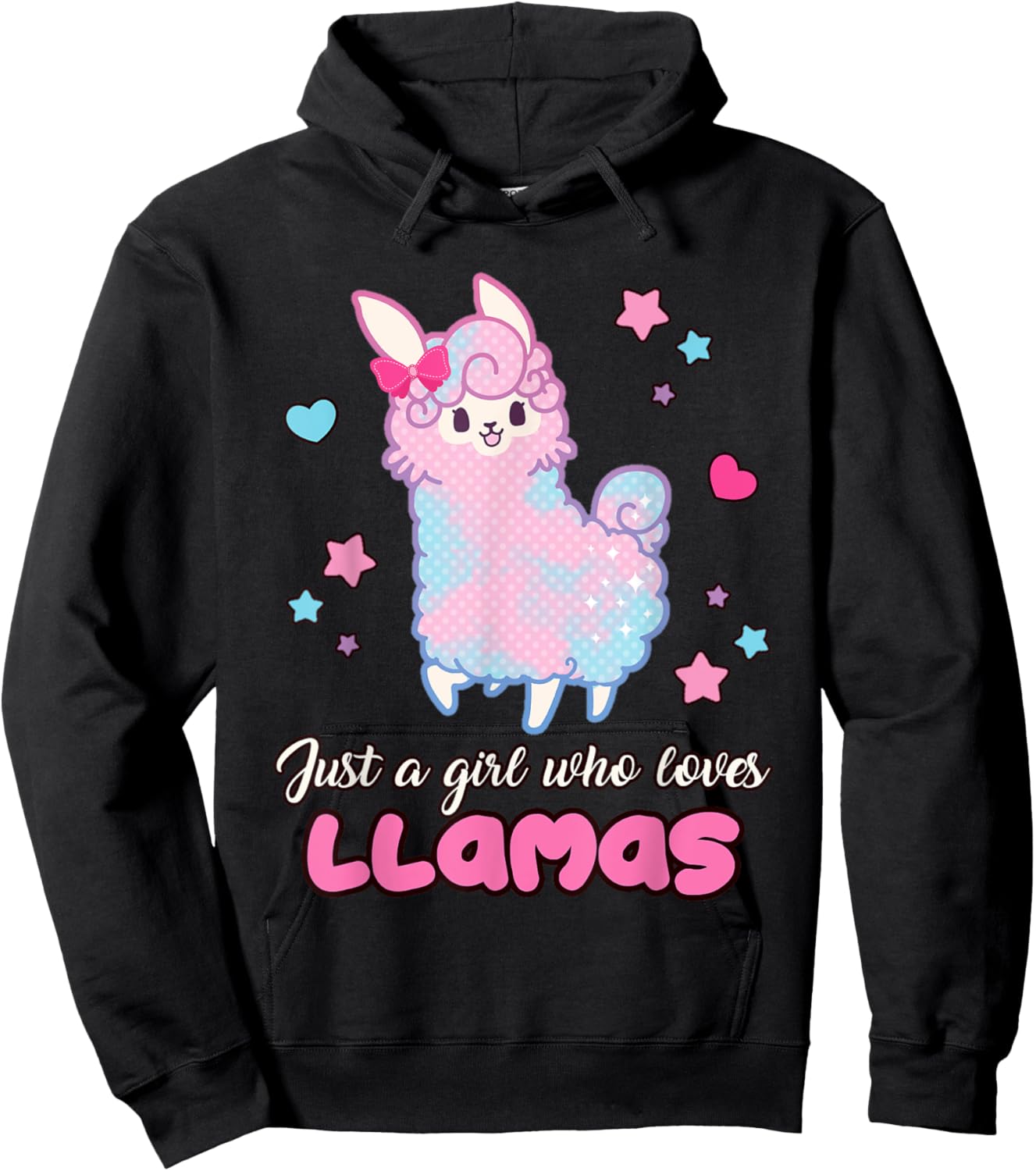Llama Girl Shirt Just A Girl Who Loves Llamas Cute Hoodie - Hoodie | Black