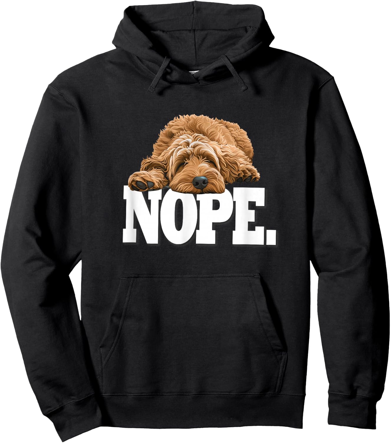 & Funny NOPE Napping Goldendoodle Doodle Lover Hoodie - Hoodie | Black