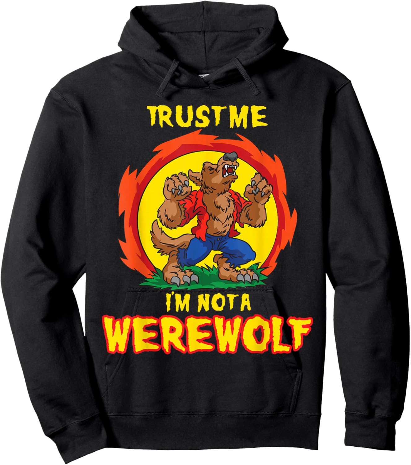Trust Me I'am Not A Werewolf - Were Wolf Howling For Kids Hoodie - Hoodie | Black