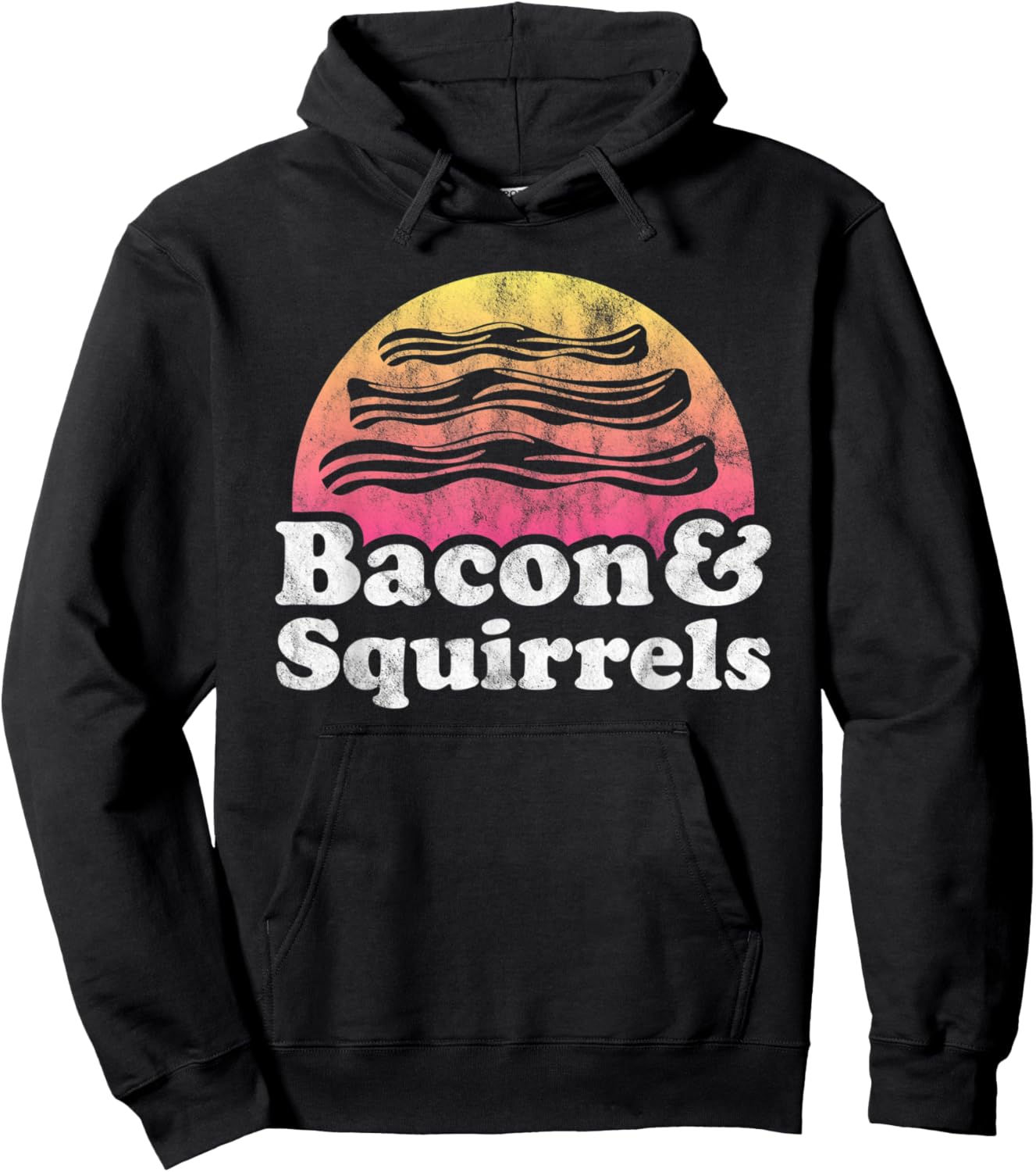 Bacon and Squirrels or Squirrel Hoodie - Hoodie | Black