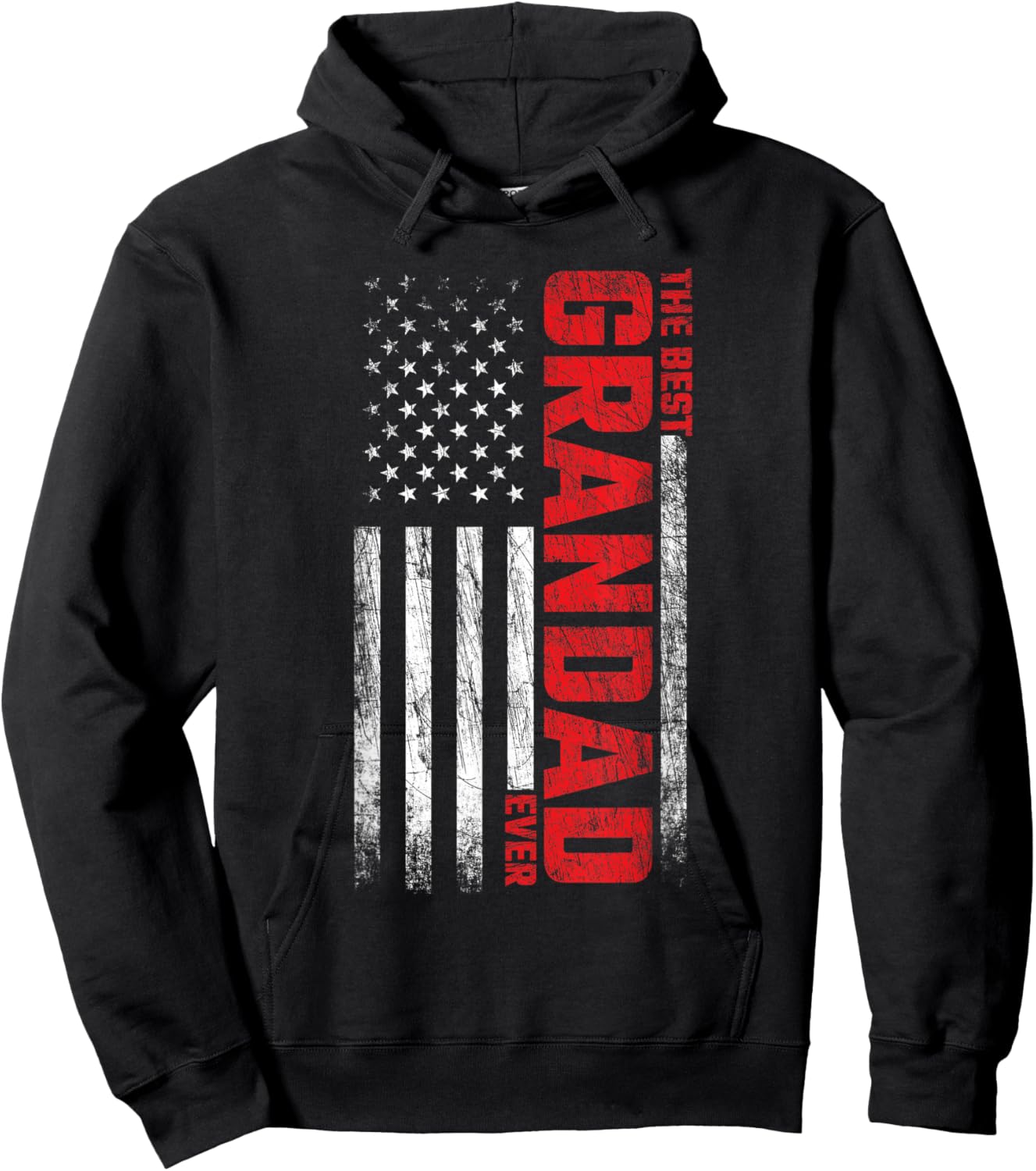 Grandad - Grandpa - American Flag - Best Grandad Ever Women Men Hoodie - Hoodie | Black