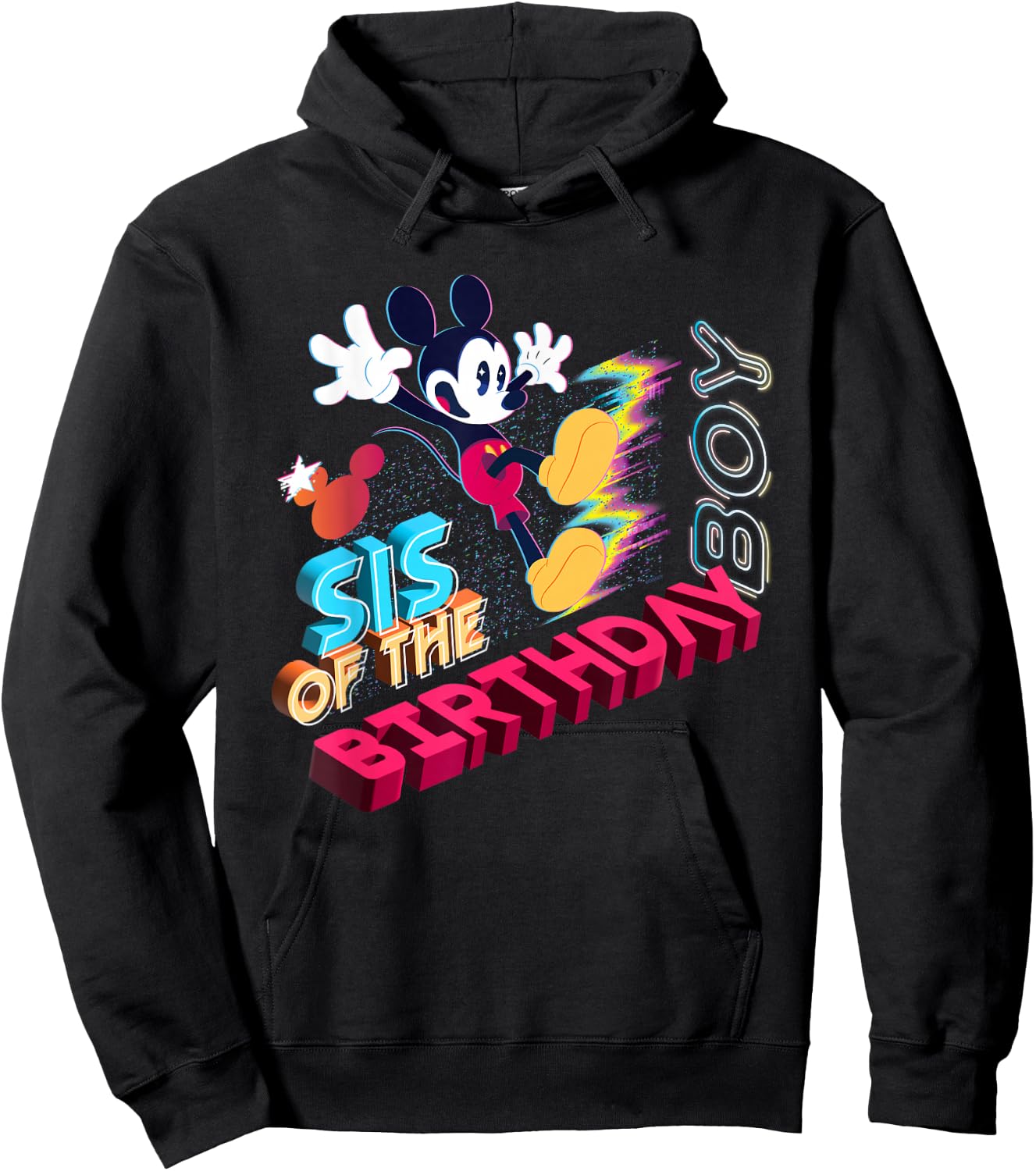 Disney Mickey Mouse Family Star Sis of The Birthday Boy Hoodie - Hoodie | Black