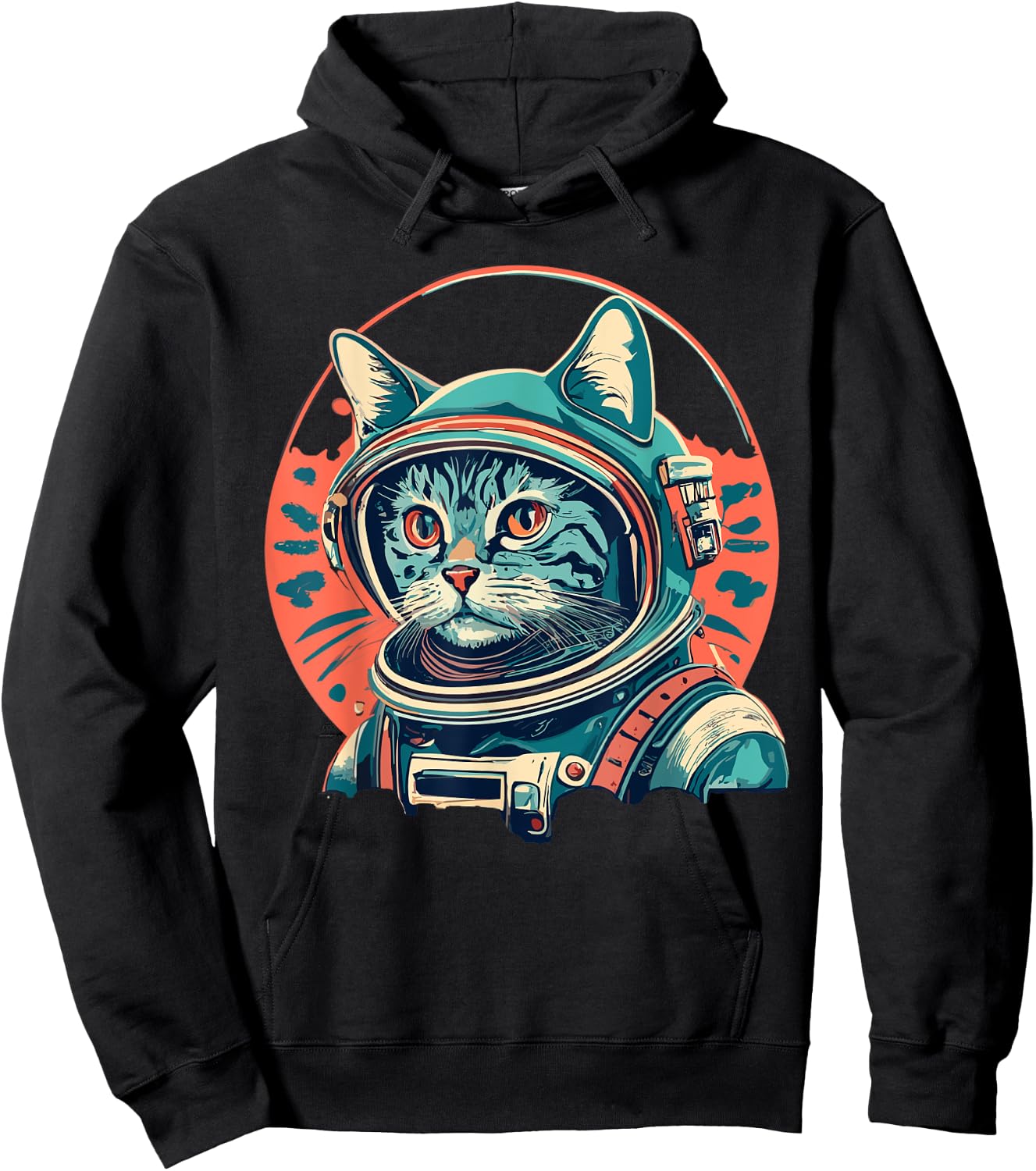 Space Kitty | Galaxy Cat | Catstronaut | Cat Astronaut Women Girls Kids Hoodie - Hoodie | Black