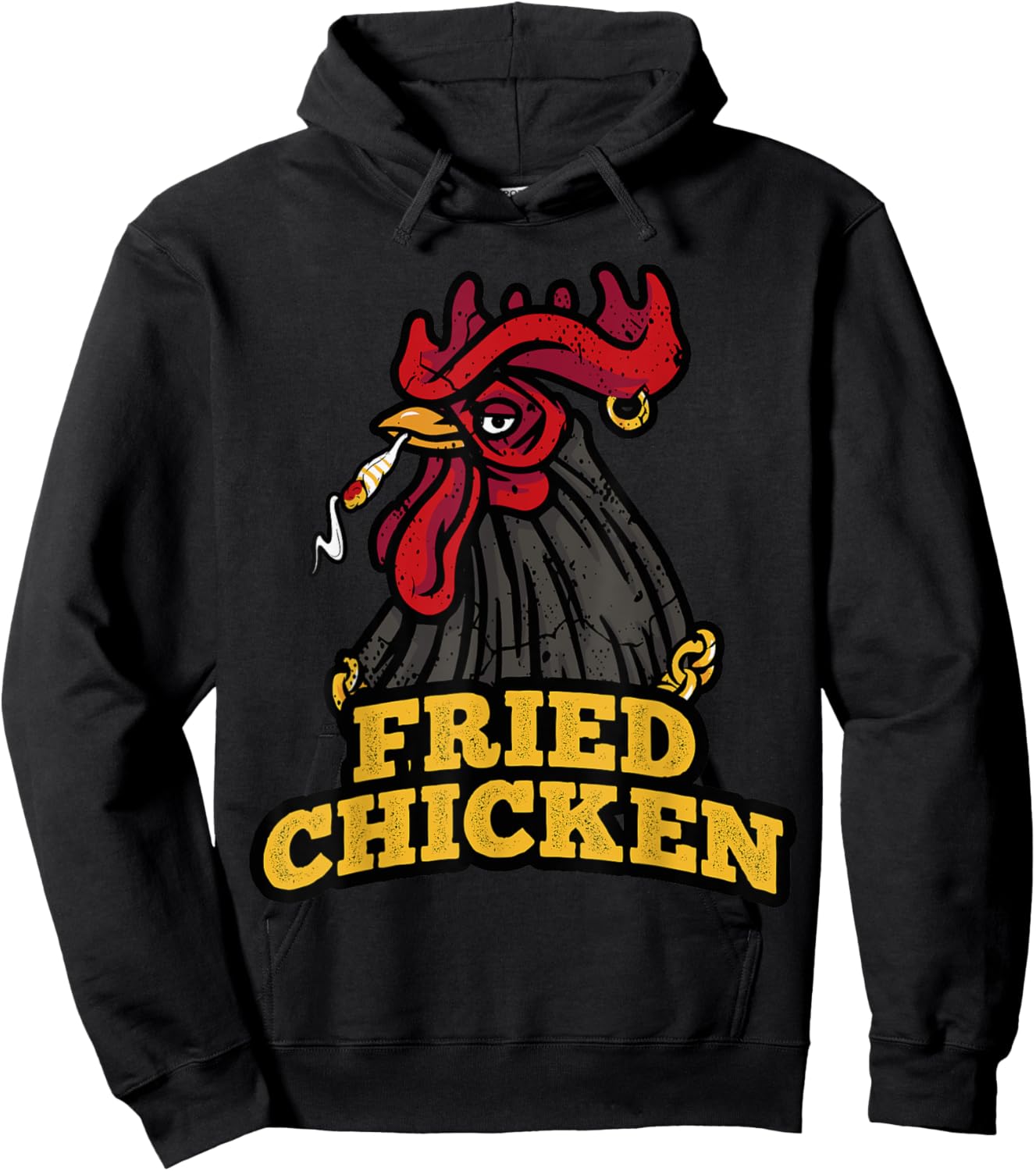 Marijuana Funny Stoner Weed Cannabis - Fried Chicken Hoodie - Hoodie | Black