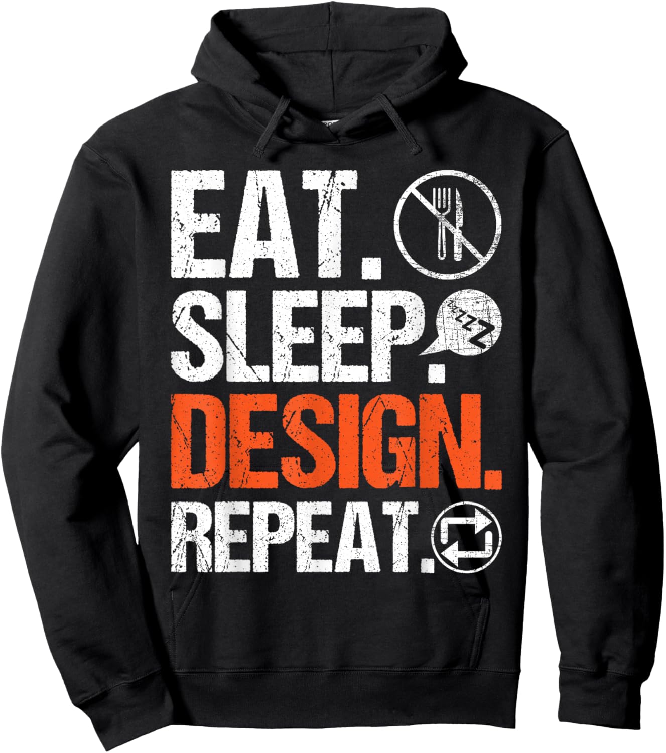 Eat Sleep Design Repeat - Architect Architecture Artwork Hoodie - Hoodie | Black