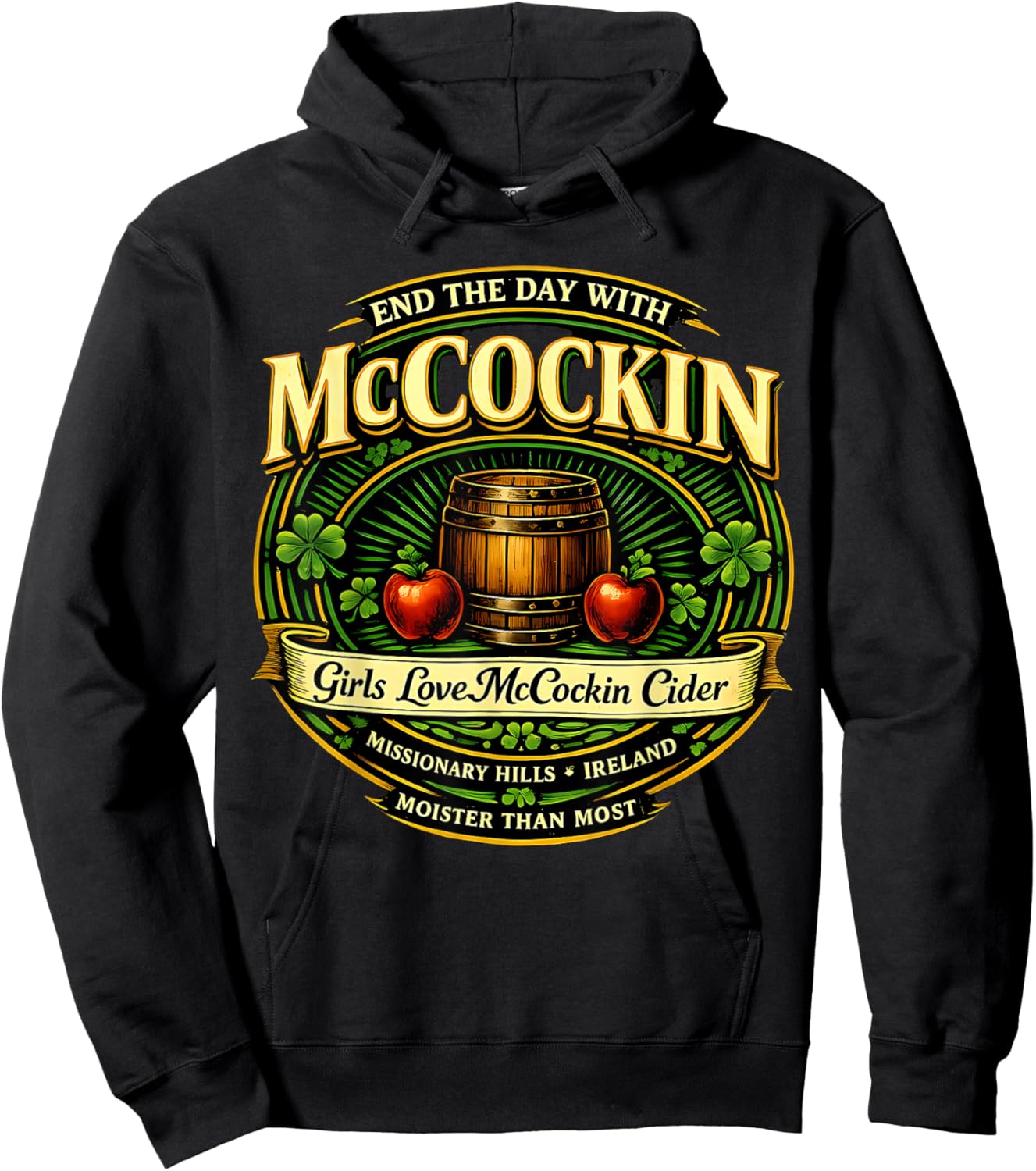 Vintage McCocking Cider Men Women T-Shirt - Hoodie | Black