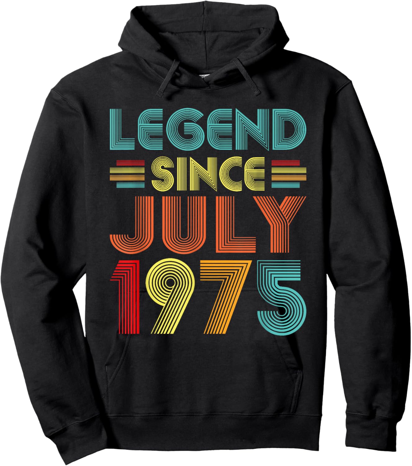 Legend Since July 1975 50th Birthday Vintage 50 Years Old Hoodie - Hoodie | Black