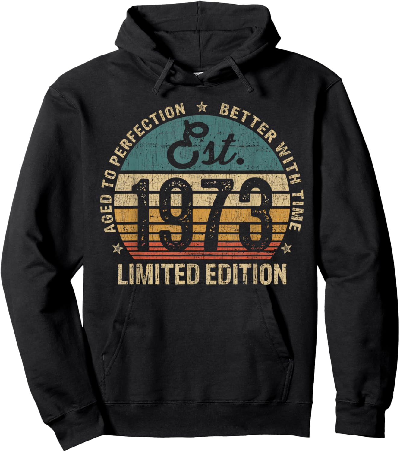 49 Year Old Gifts Est 1973 49th Birthday Limited Edition Hoodie - Hoodie | Black