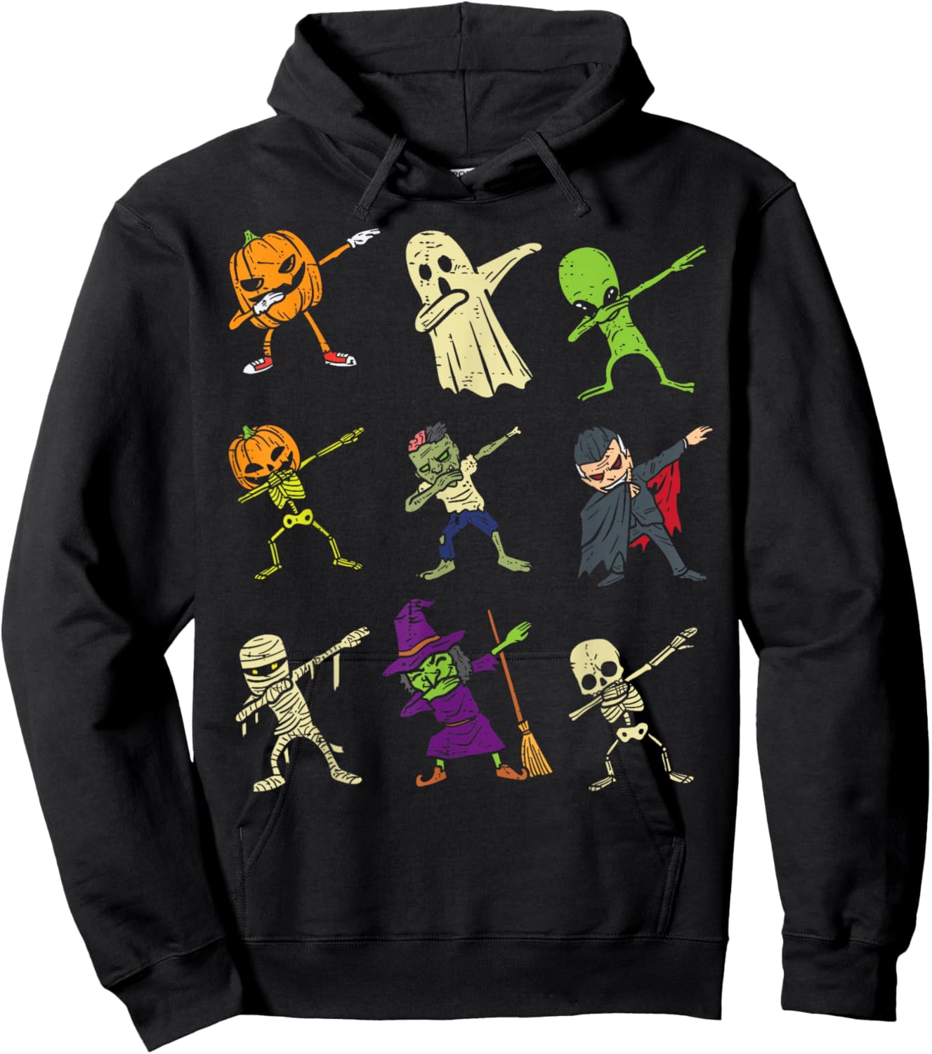 Dab Pumpkin Skeleton Ghost Alien Zombie Halloween Boys Kids Hoodie - Hoodie | Black