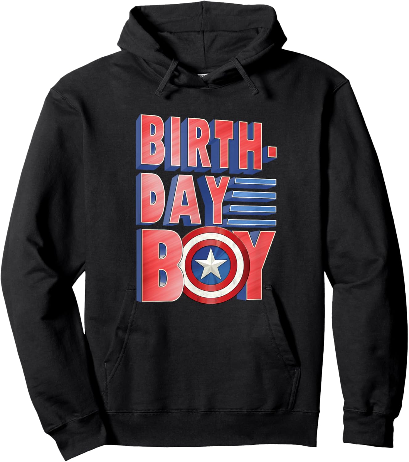 Marvel Avengers Captain America Birthday Boy Hoodie - Hoodie | Black