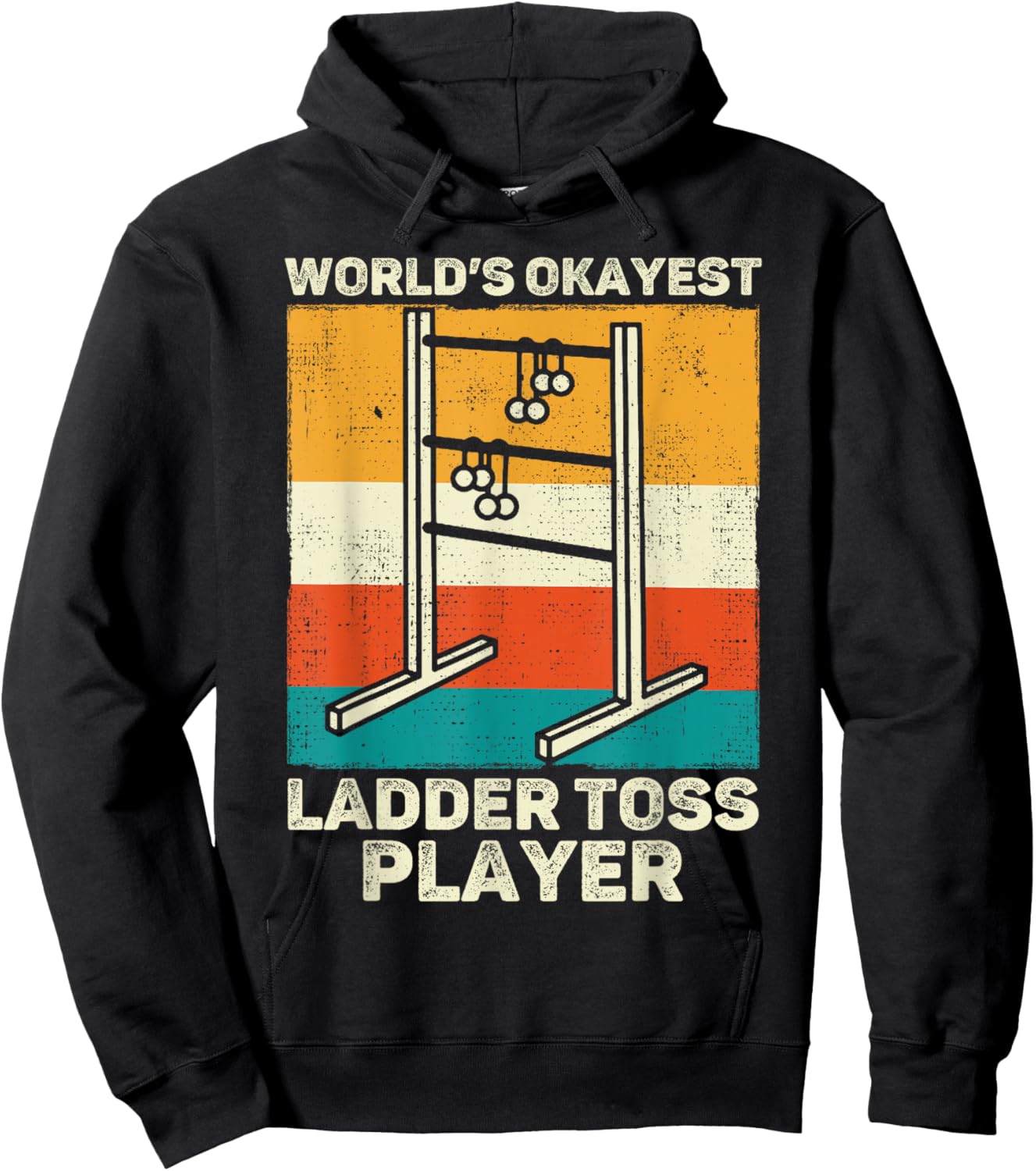 Funny Ladder Toss - Ladder Golf Game Players Hoodie - Hoodie | Black