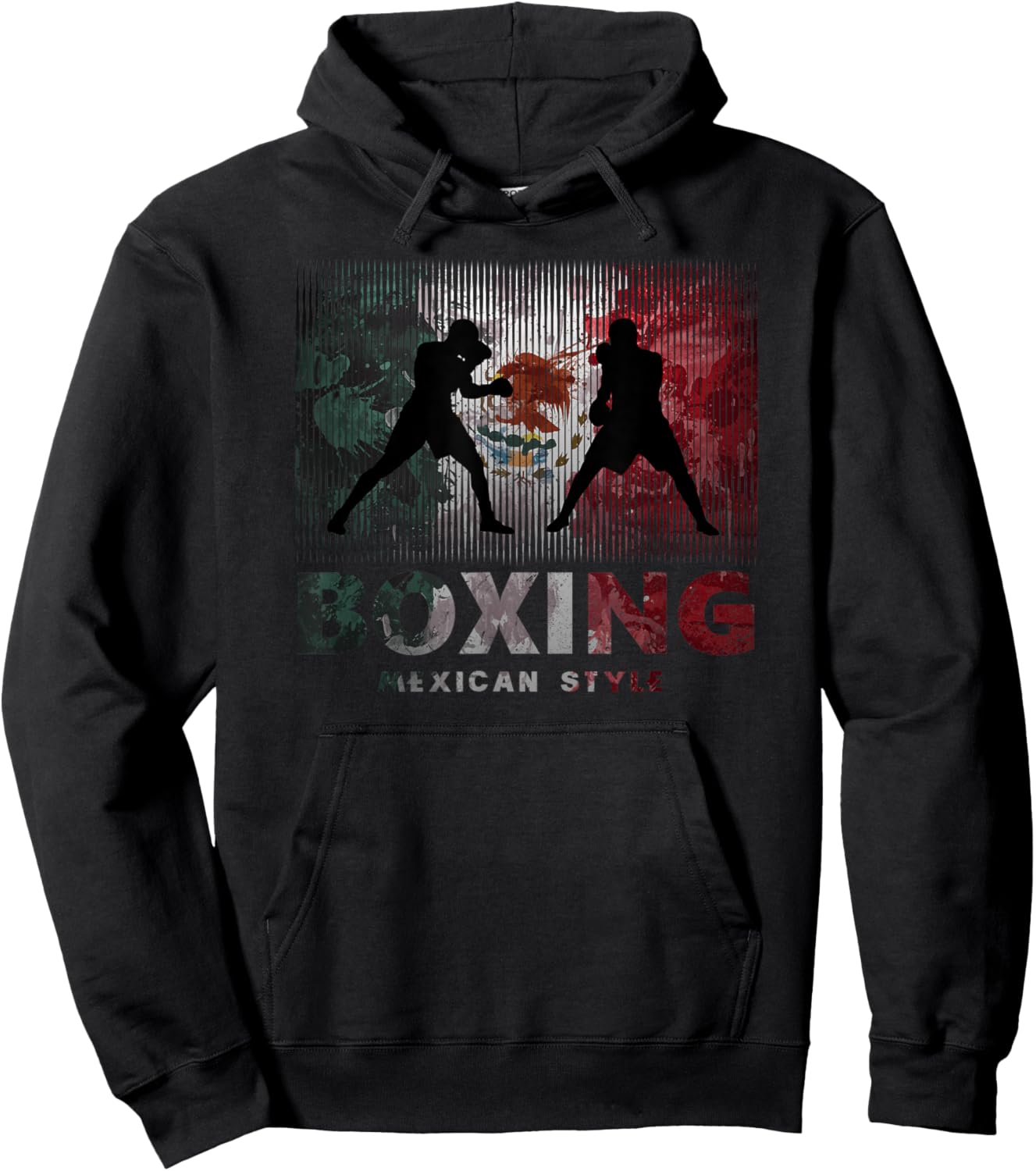 Mexican Vintage Style Boxing Great for a Boxer Hoodie - Hoodie | Black