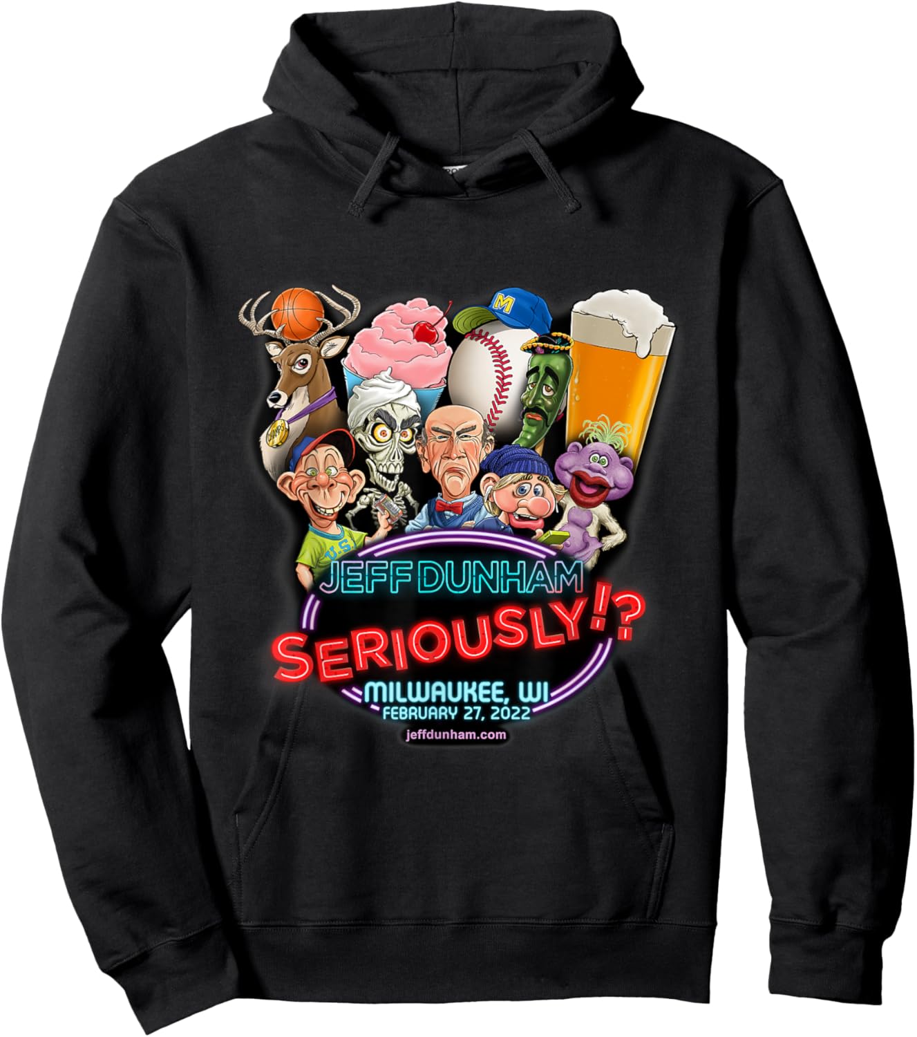 Jeff Dunham Milwaukee, WI Hoodie - Hoodie | Black