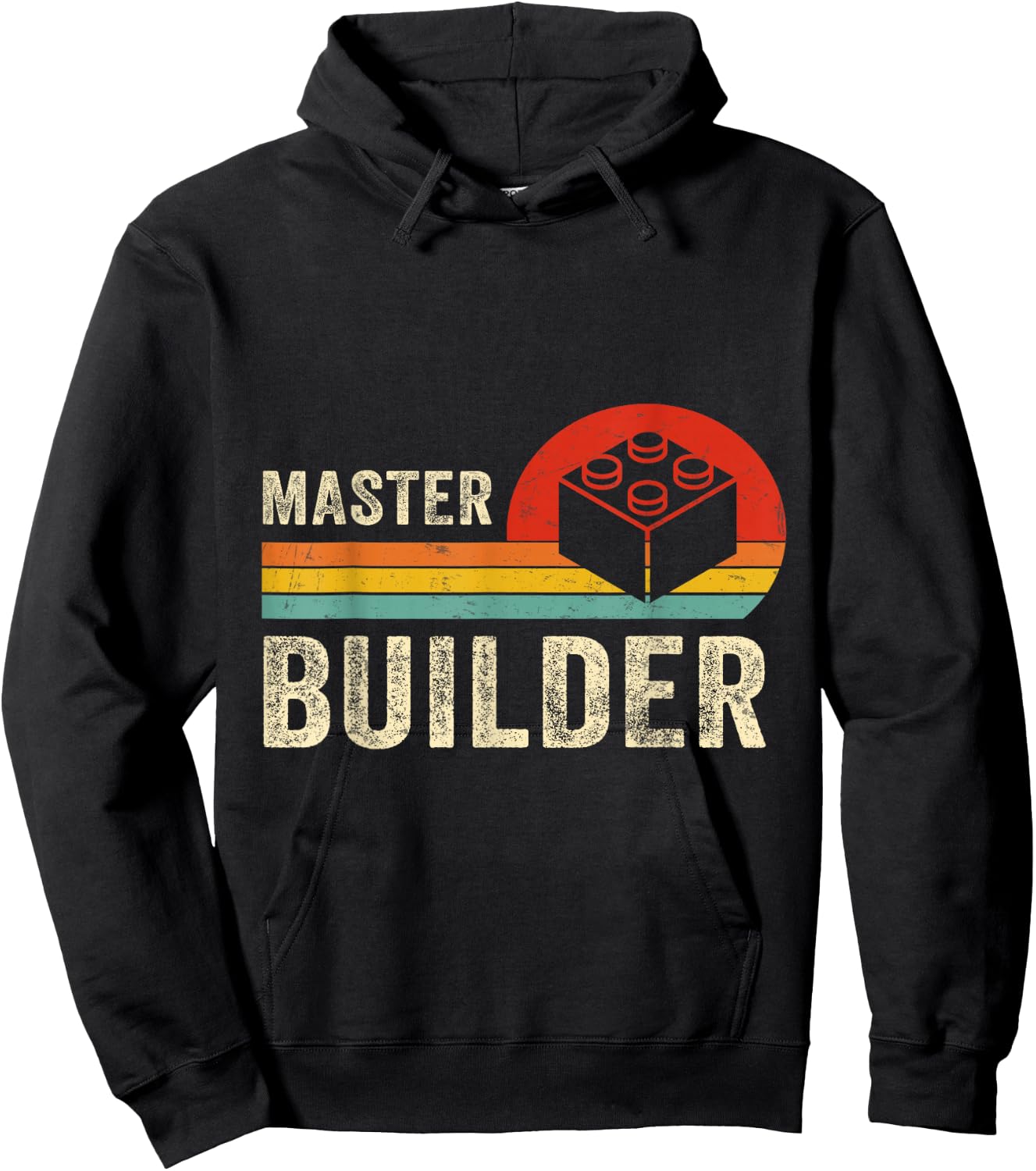Master Builder Funny Building Blocks for Kids and Adults Hoodie - Hoodie | Black