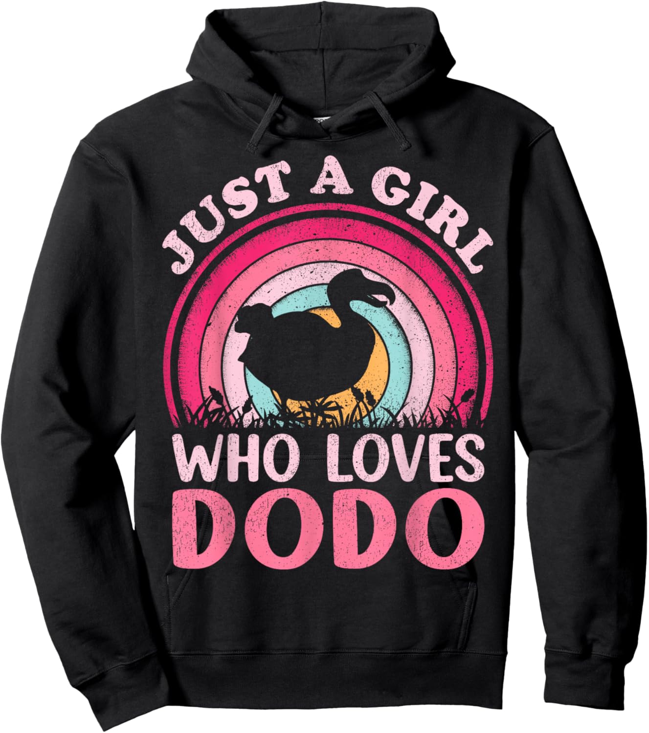 Dodo Bird Vintage Retro Just A Girl Who Loves Dodo Hoodie - Hoodie | Black