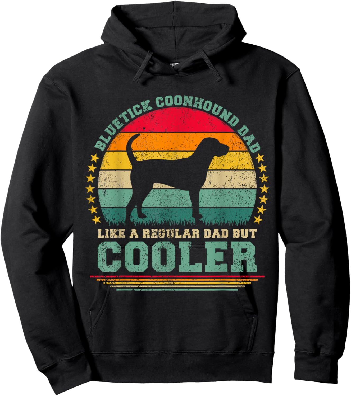 Bluetick Coonhound Dad Like A Regular Dad Father's Day Hoodie - Hoodie | Black