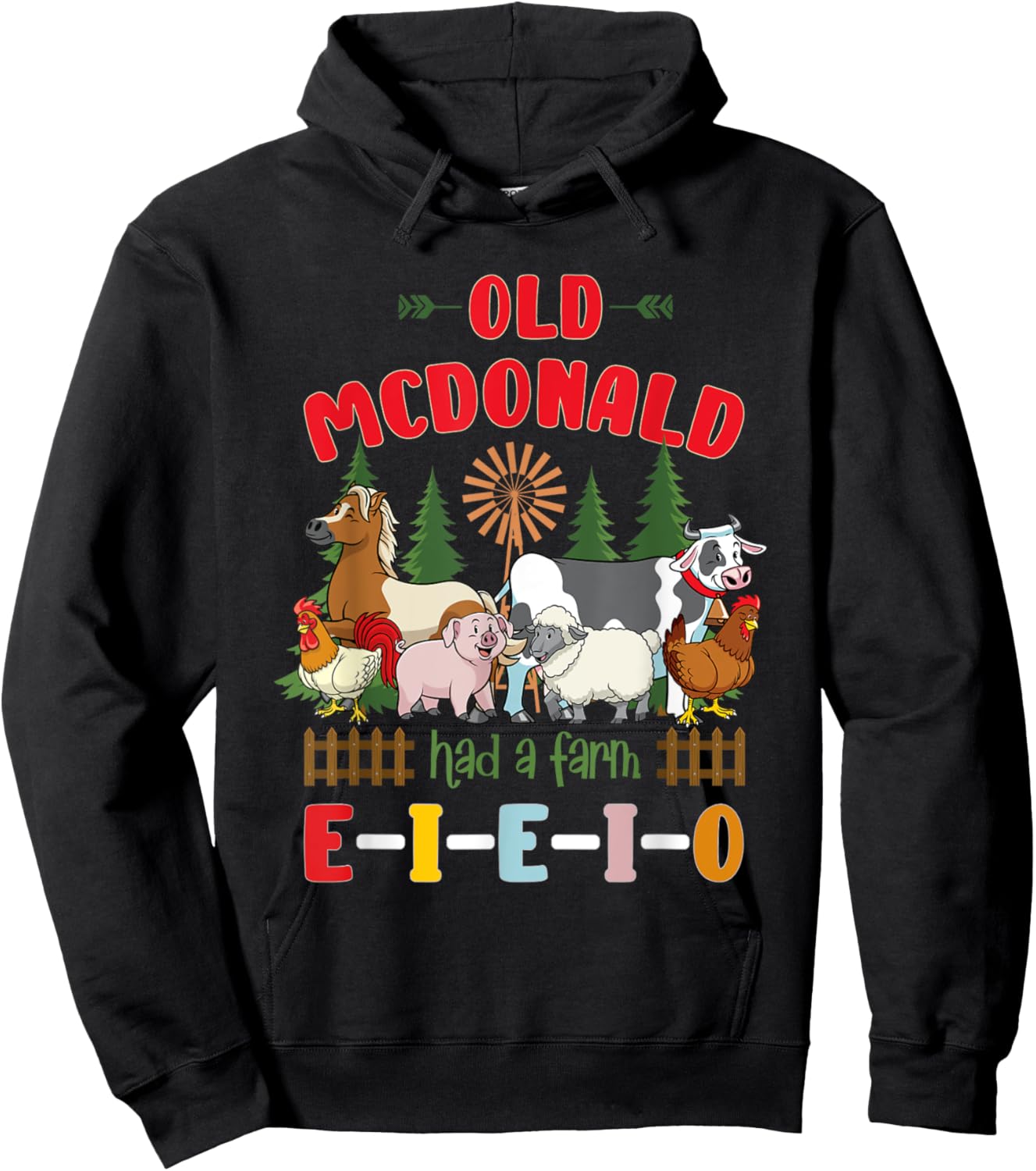 Nursery Rhymes for Kids and Toddler or Old McDonald Hoodie - Hoodie | Black