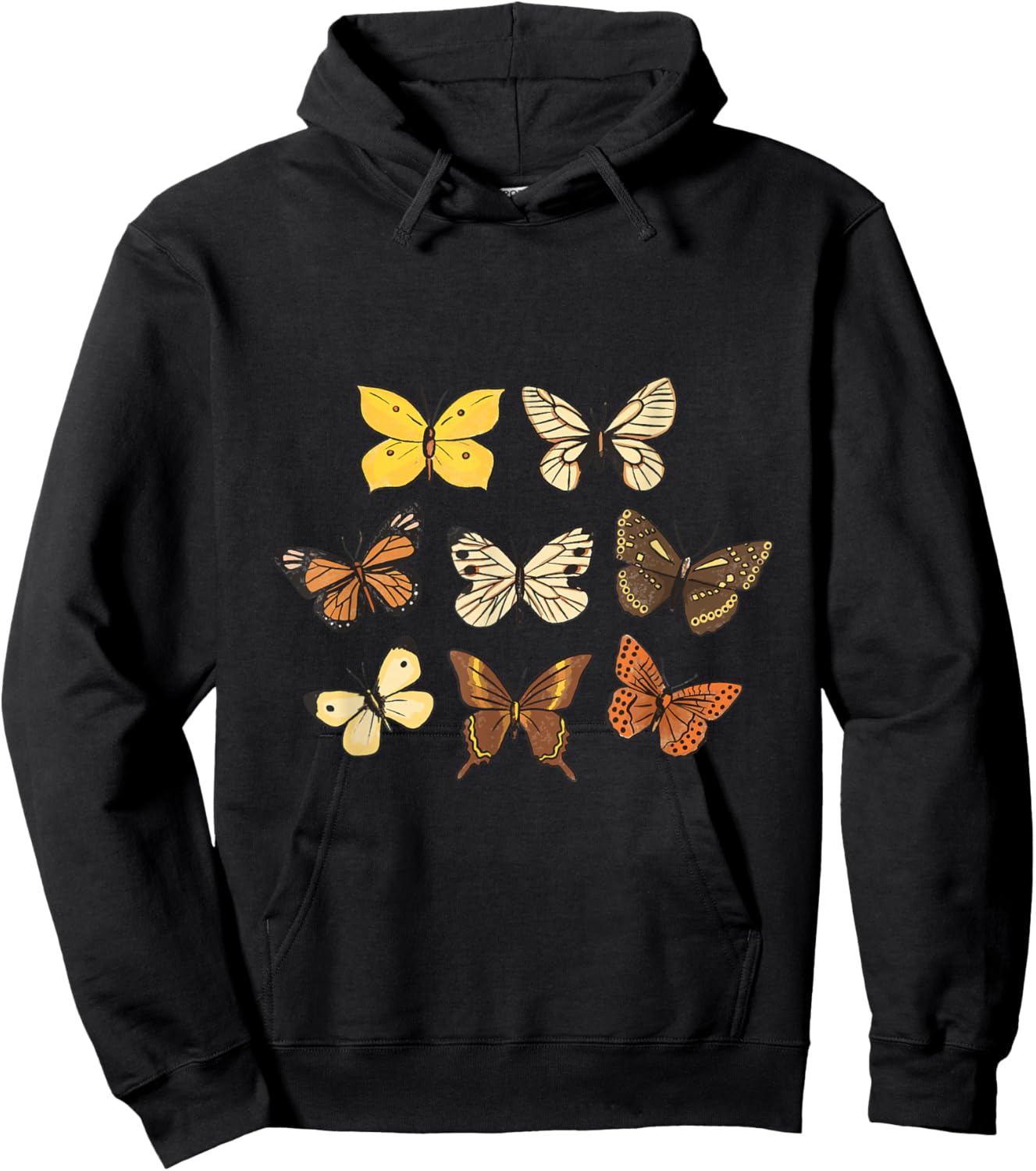 Vintage Butterflies print Butterfly Collection entomology Hoodie - Hoodie | Black
