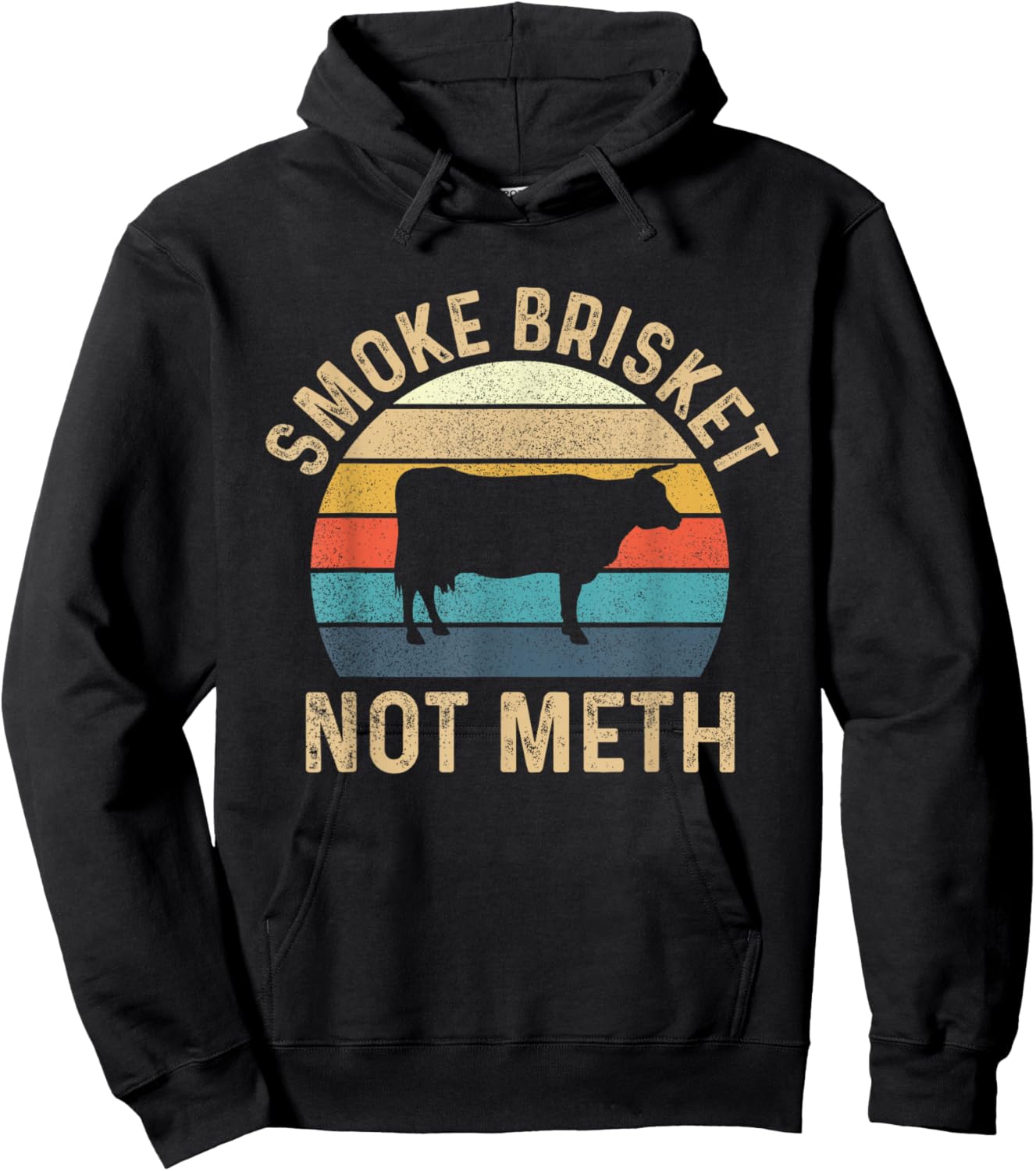 Smoke Brisket Not Meth - Pitmaster BBQ Lover Smoker Grilling Hoodie - Hoodie | Black