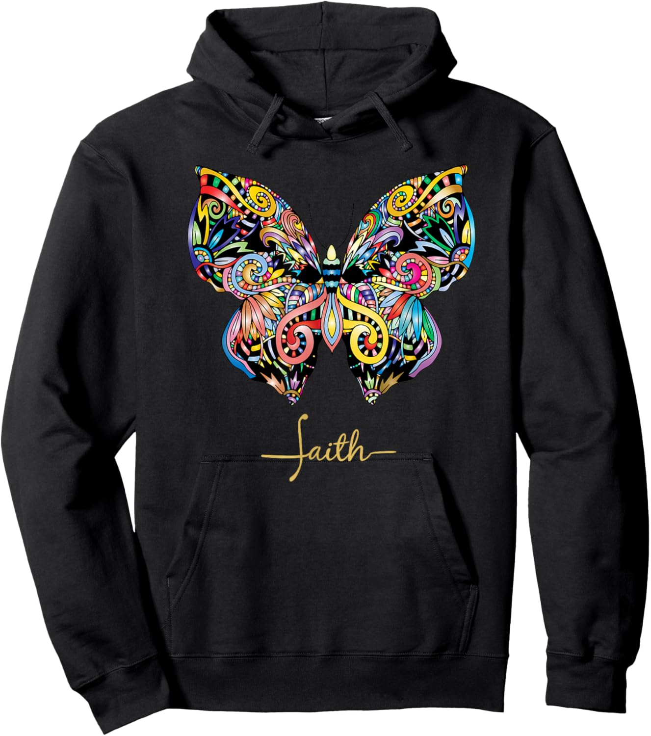 Christian T Faith bible butterfly women's Hoodie - Hoodie | Black