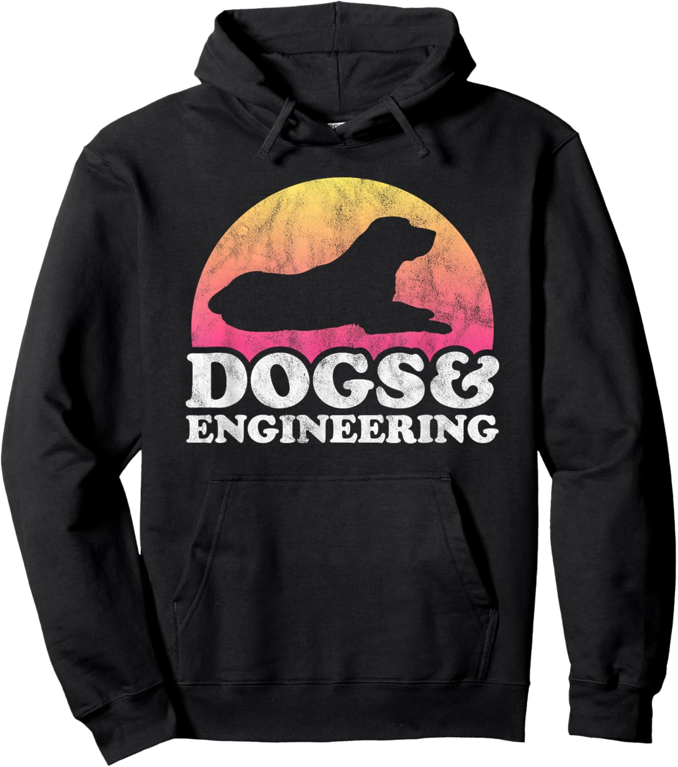Dogs and Engineering Men's or Women's Dog Hoodie - Hoodie | Black