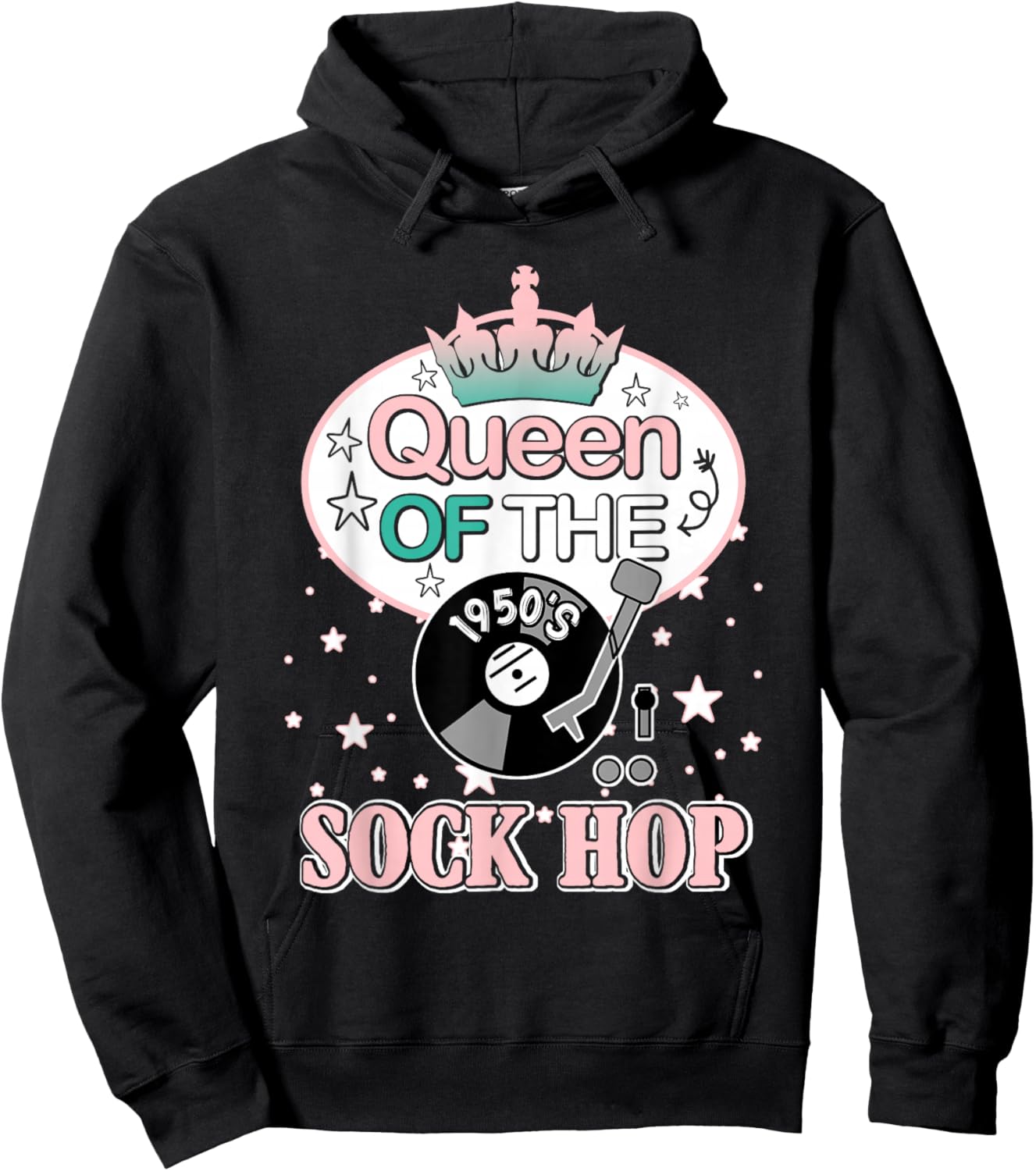 Queen Of The Sock Hop Hoodie - Hoodie | Black