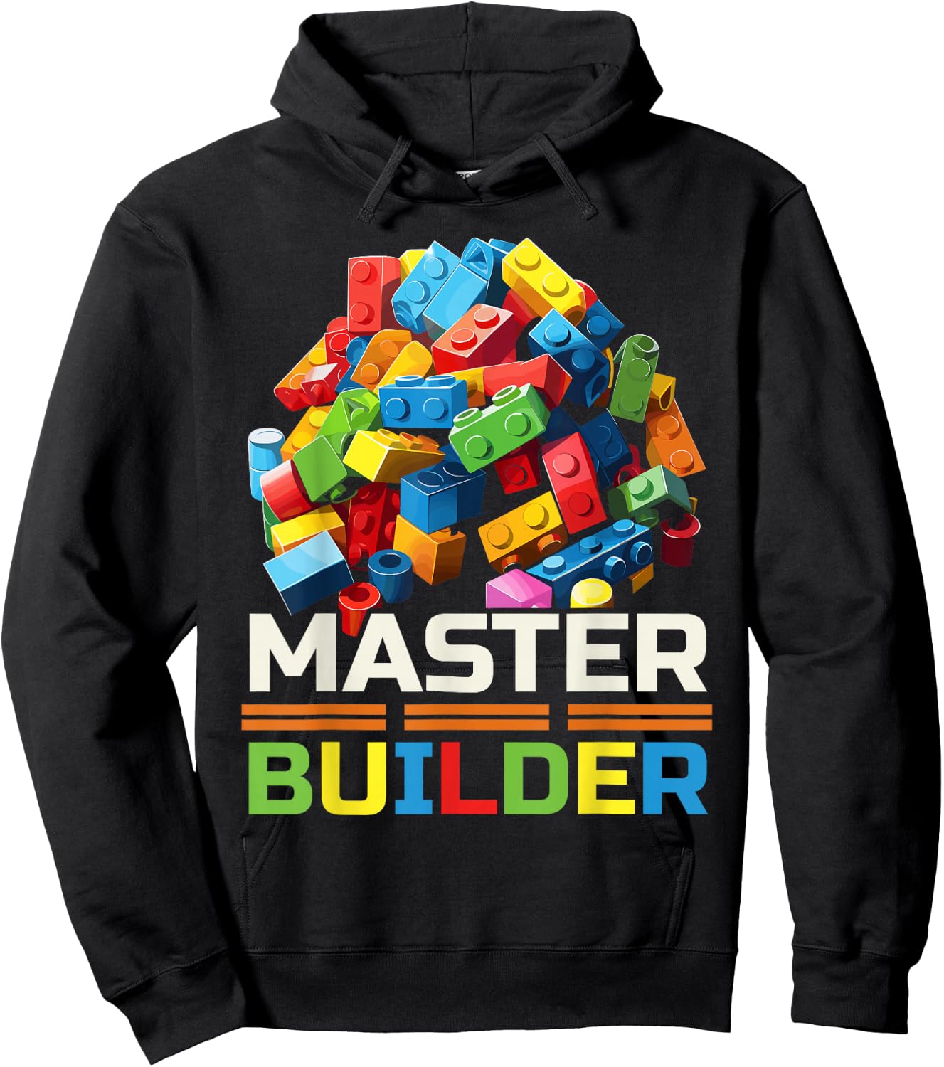 Master Builder Bricks Blocks Play Toys Hoodie - Hoodie | Black