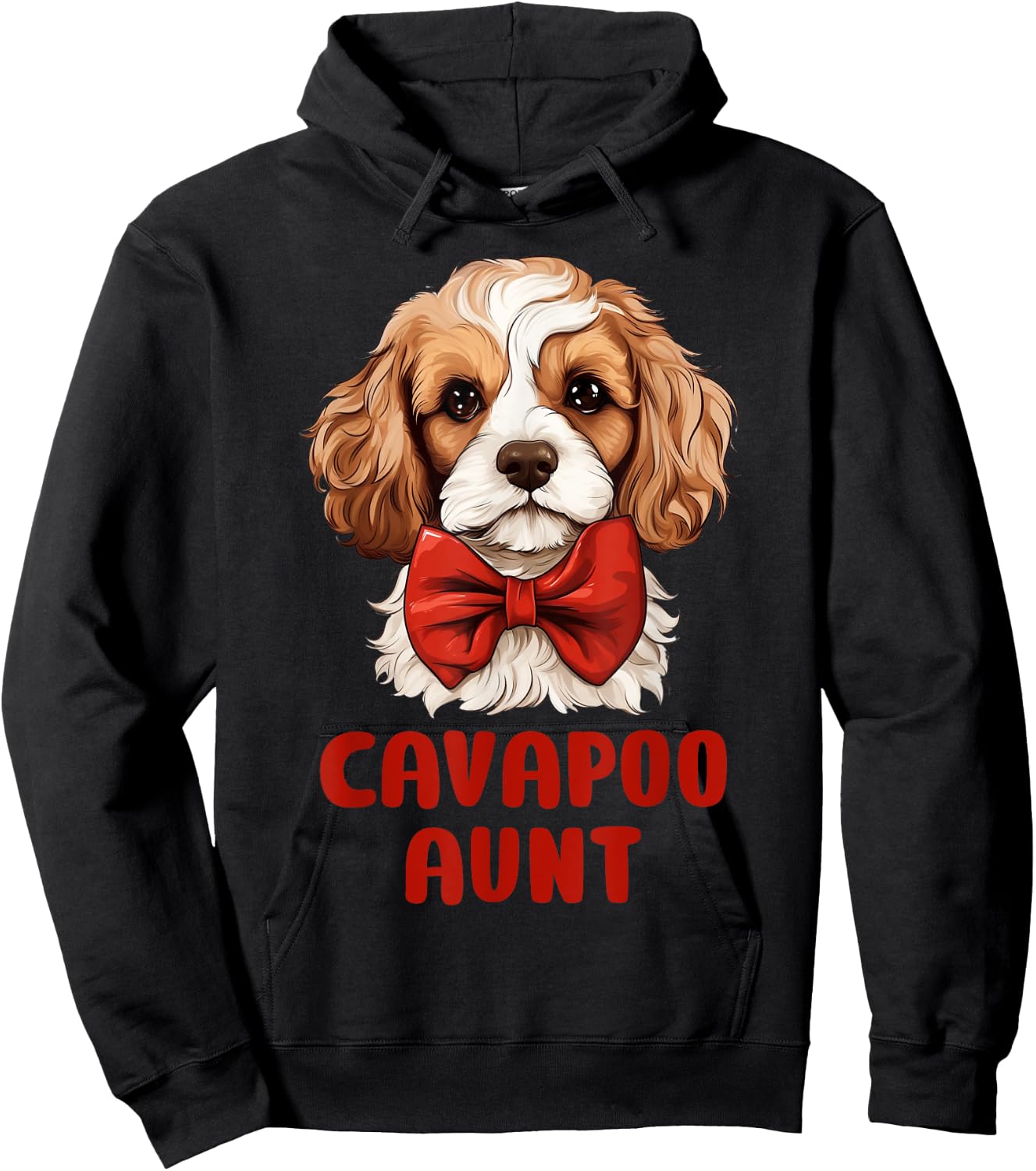 Cute Cavapoo Aunt Dog Lovers Gift Funny Puppy Cavapoo Owner Hoodie - Hoodie | Black