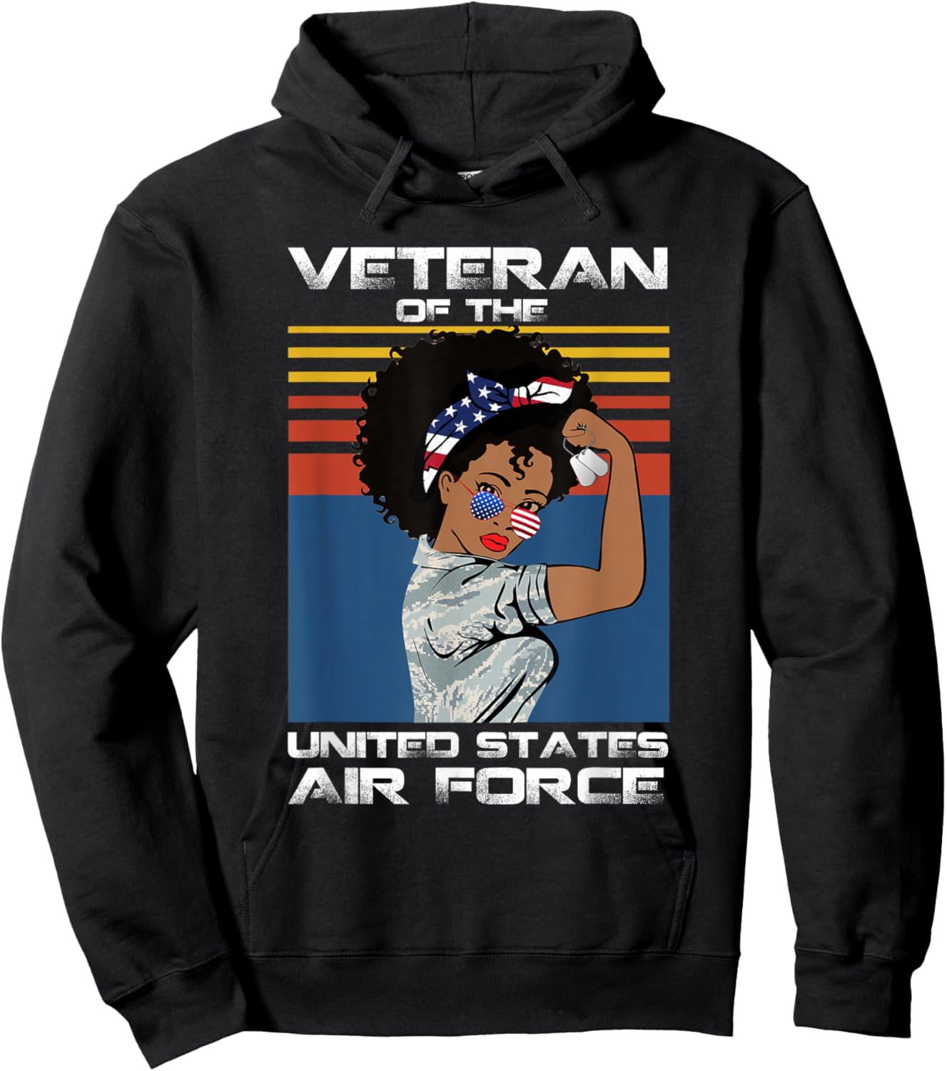 Female Veteran of The United States Air Force, USAF Veteran Hoodie - Hoodie | Black