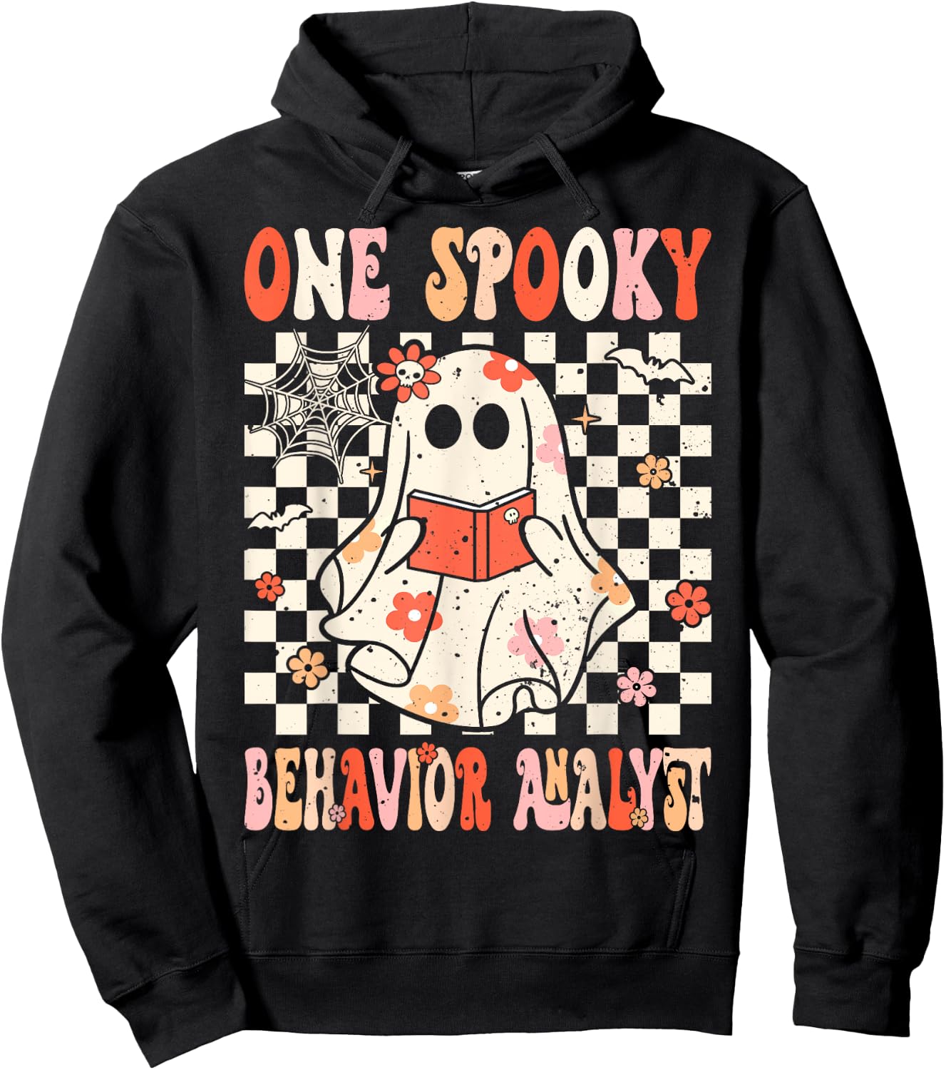Groovy Boo Behavior Analyst Crew Ghost Women Halloween Hoodie - Hoodie | Black