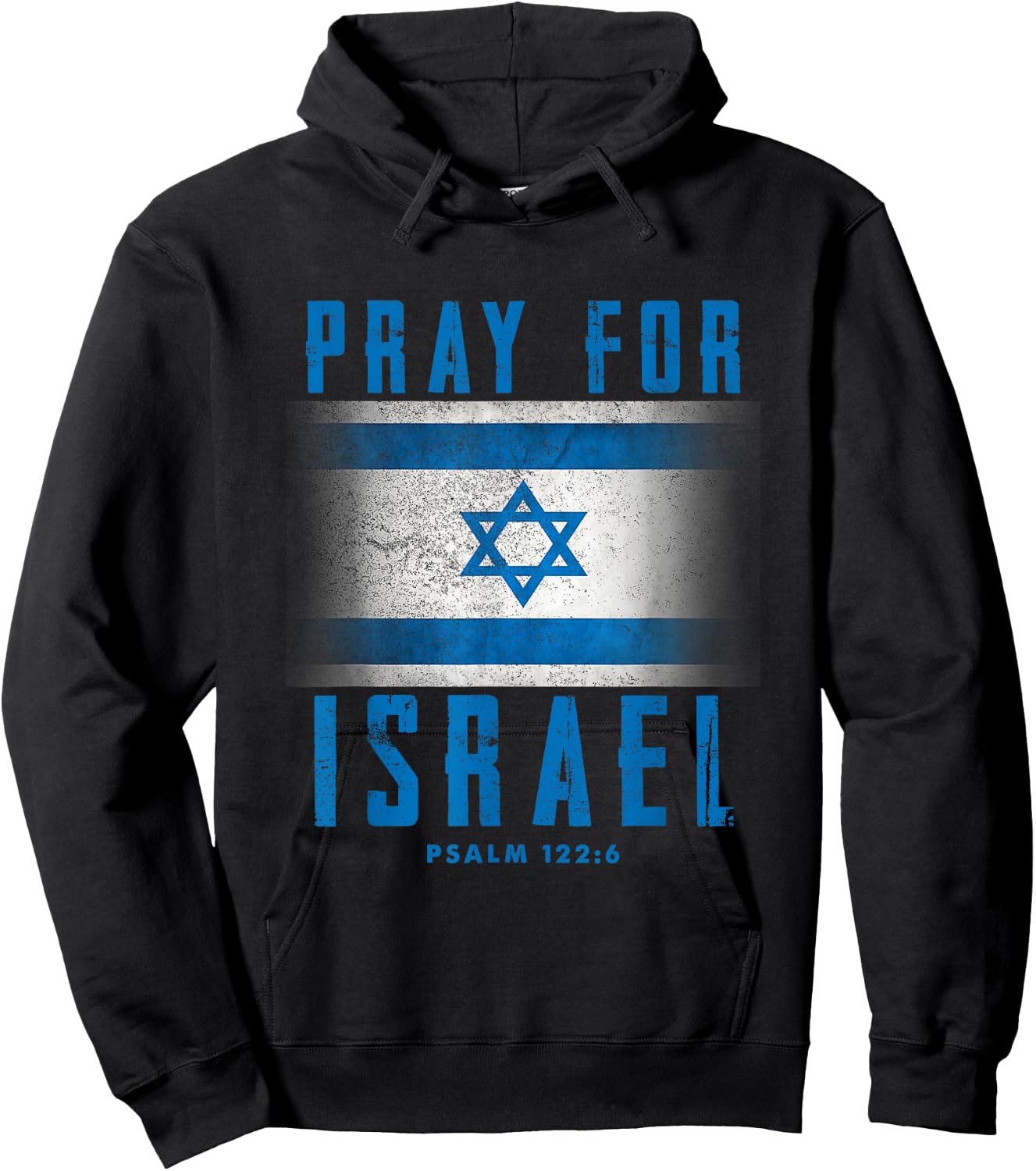 Pray for Israel Psalm 122 6 Israel Flag Hoodie - Hoodie | Black