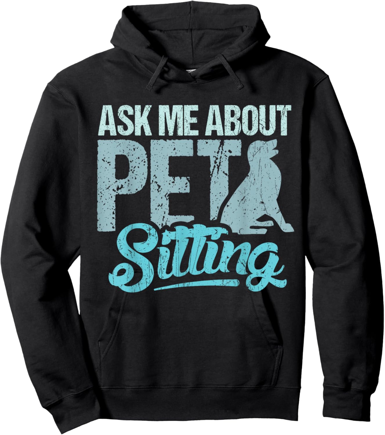 Ask me about pet sitting for pet sitter and dog sitter Men Women Girls Kids Hoodie - Hoodie | Black