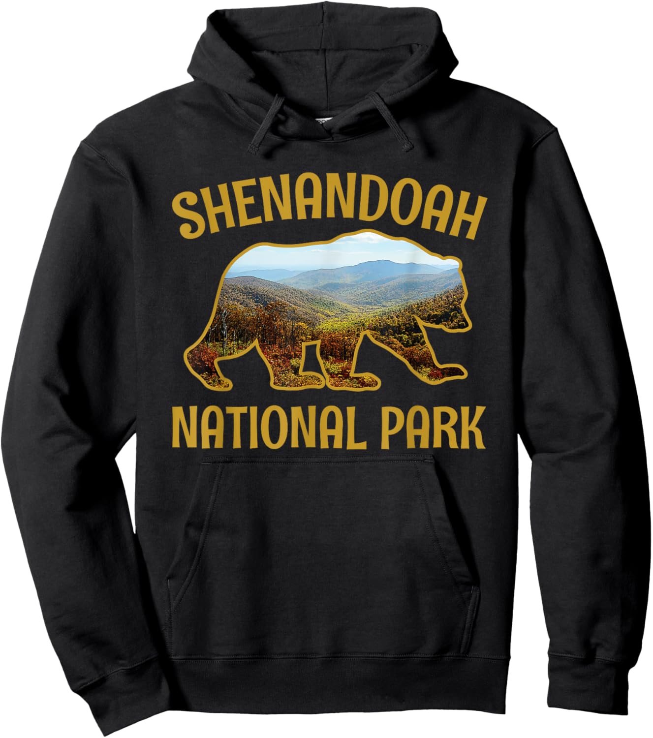 Shenandoah US National Park Virginia Bear Gift Hoodie - Hoodie | Black