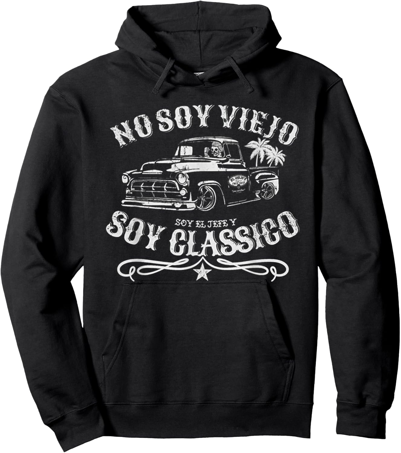 No Soy Viejo Soy El Jefe Y Soy Classico Hoodie - Hoodie | Black