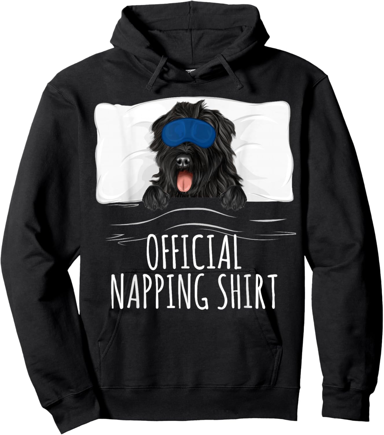 Sleeping Bouvier des Flandres Dog Official Napping Hoodie - Hoodie | Black