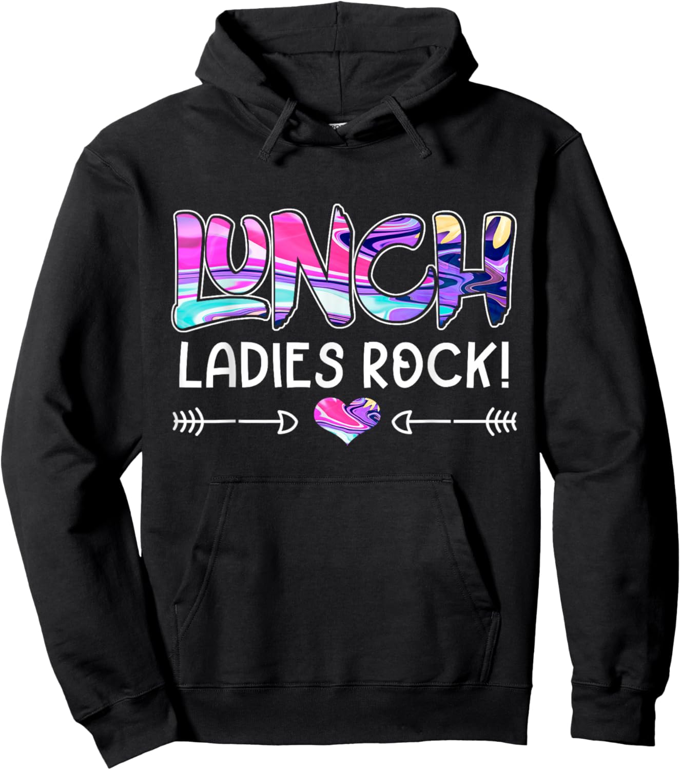 Lunch Ladies Rock Lunch Lady Squad - Back To School Hoodie - Hoodie | Black