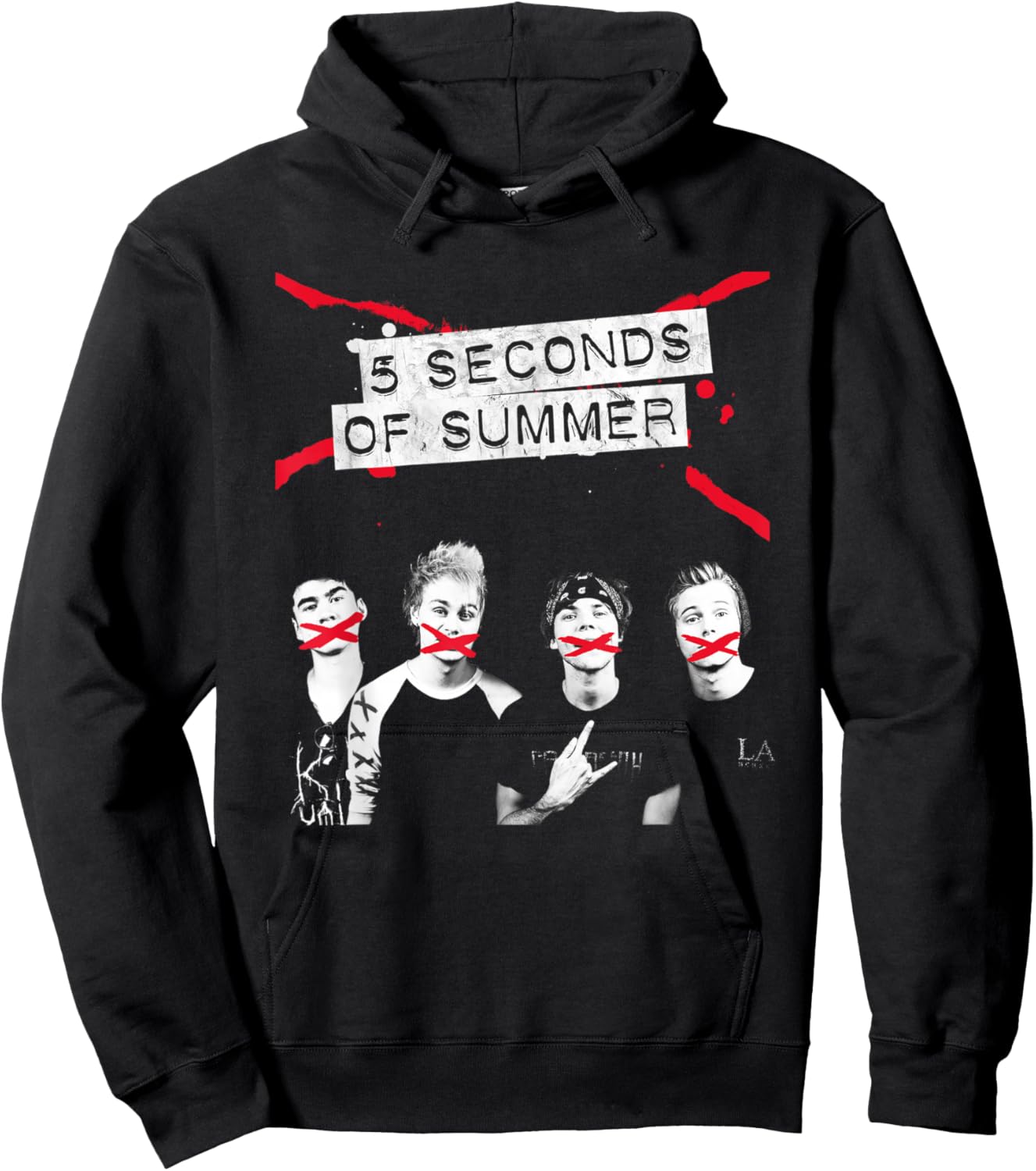 5 Seconds of Summer - Crossed Lines Hoodie - Hoodie | Black