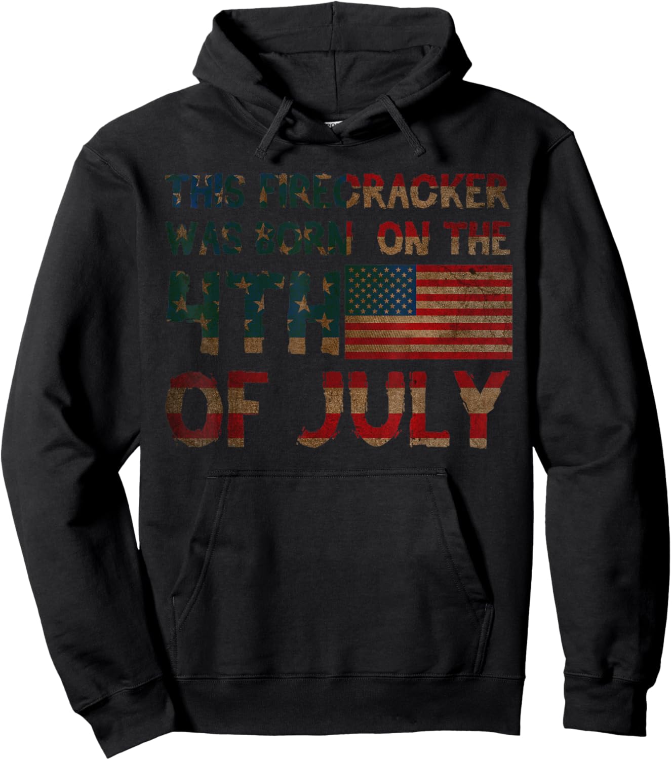 This Firecracker Was Born On The 4th Of July - American Hoodie - Hoodie | Black