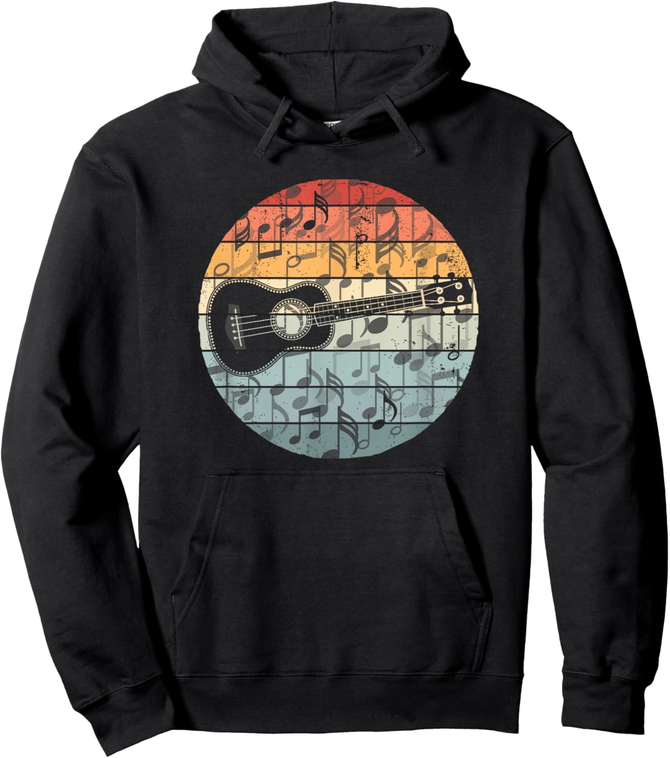 Retro Uke Ukulele Player Funny Ukulele Music Hoodie - Hoodie | Black