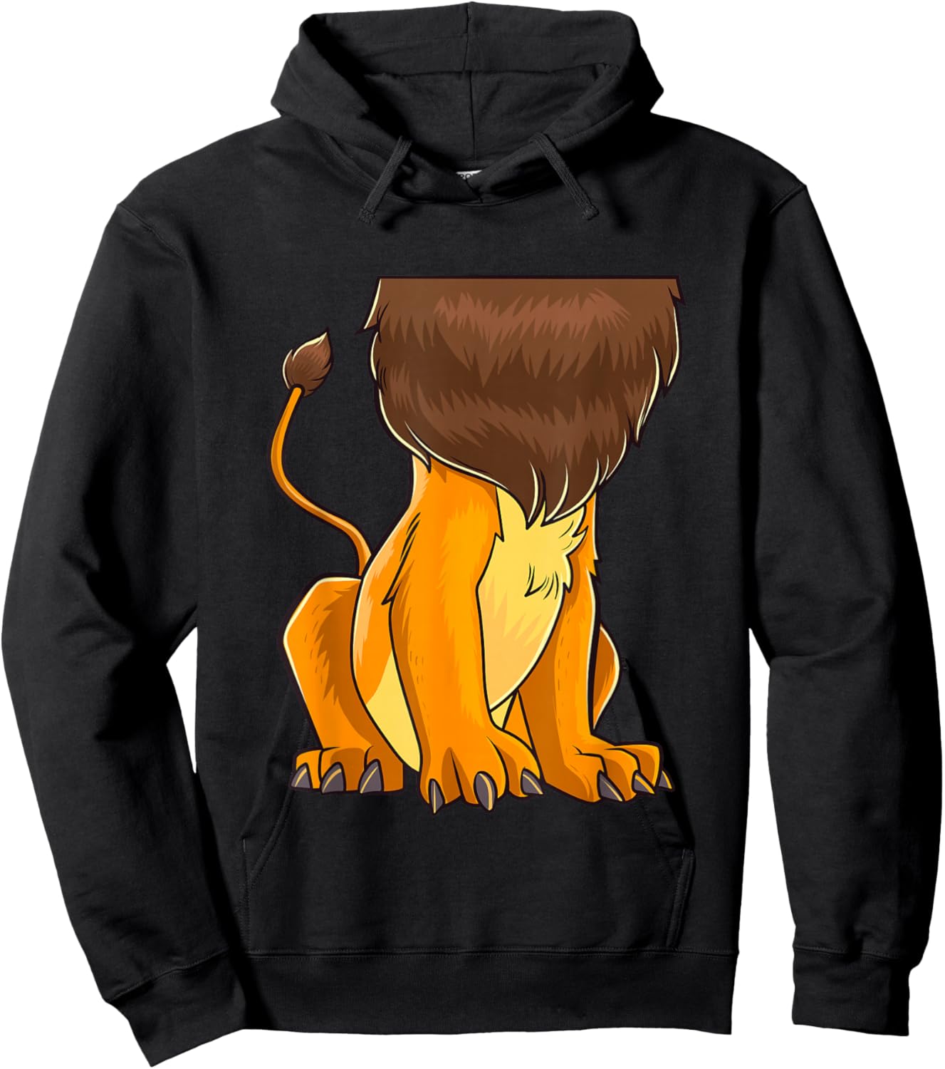 Lion Body Costume Mane Cute Headless Funny Lions Halloween Hoodie - Hoodie | Black