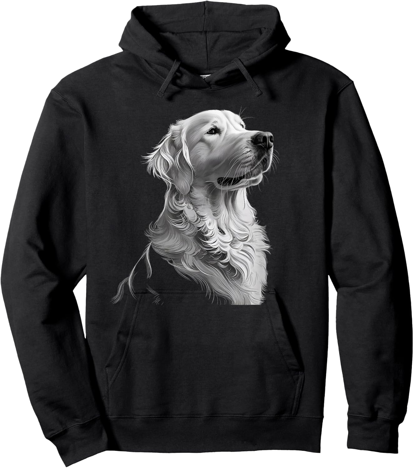 White English Cream Golden Retriever Dog Men Kids Hoodie - Hoodie | Black