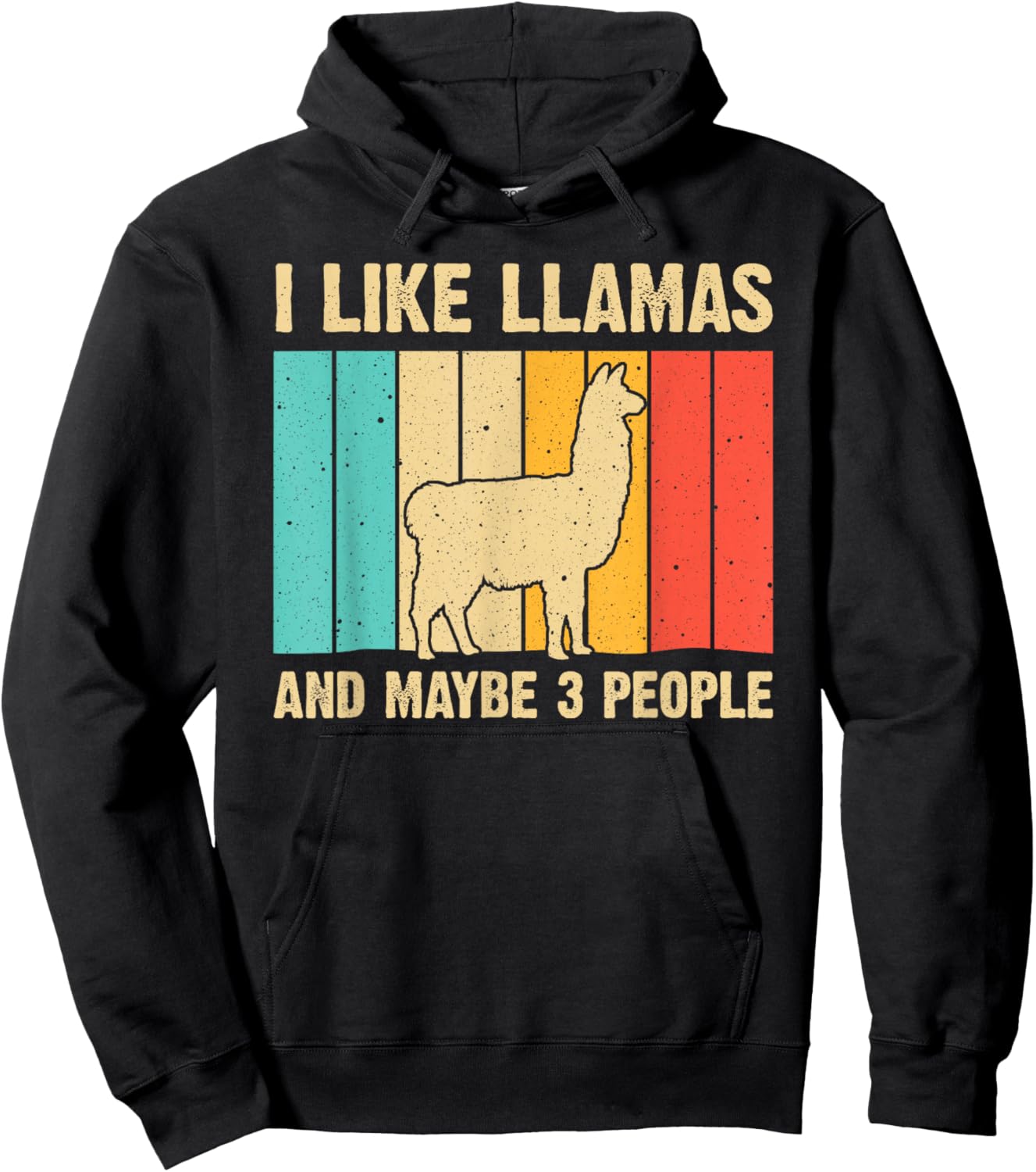 Funny Llama Design For Kids Men Women Alpaca Lover Farming Hoodie - Hoodie | Black