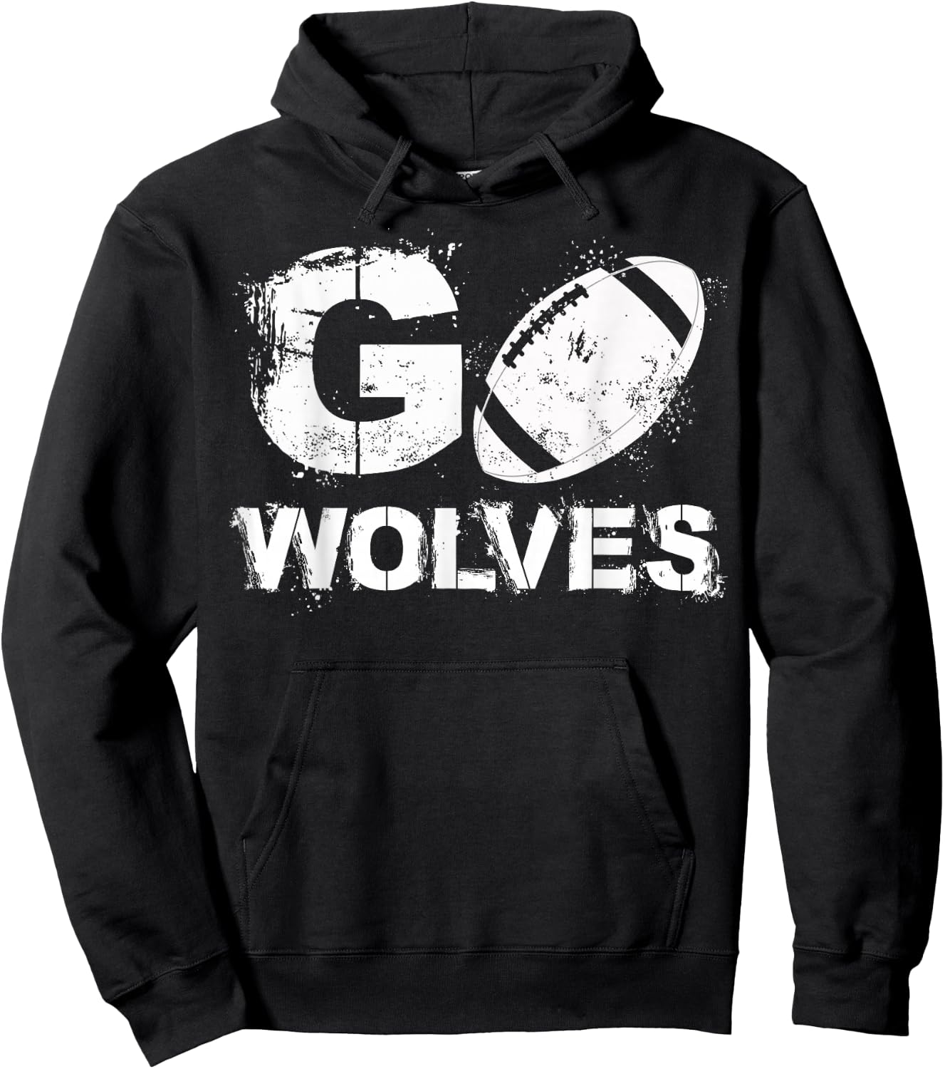 Football Go Wolves Hoodie - Hoodie | Black