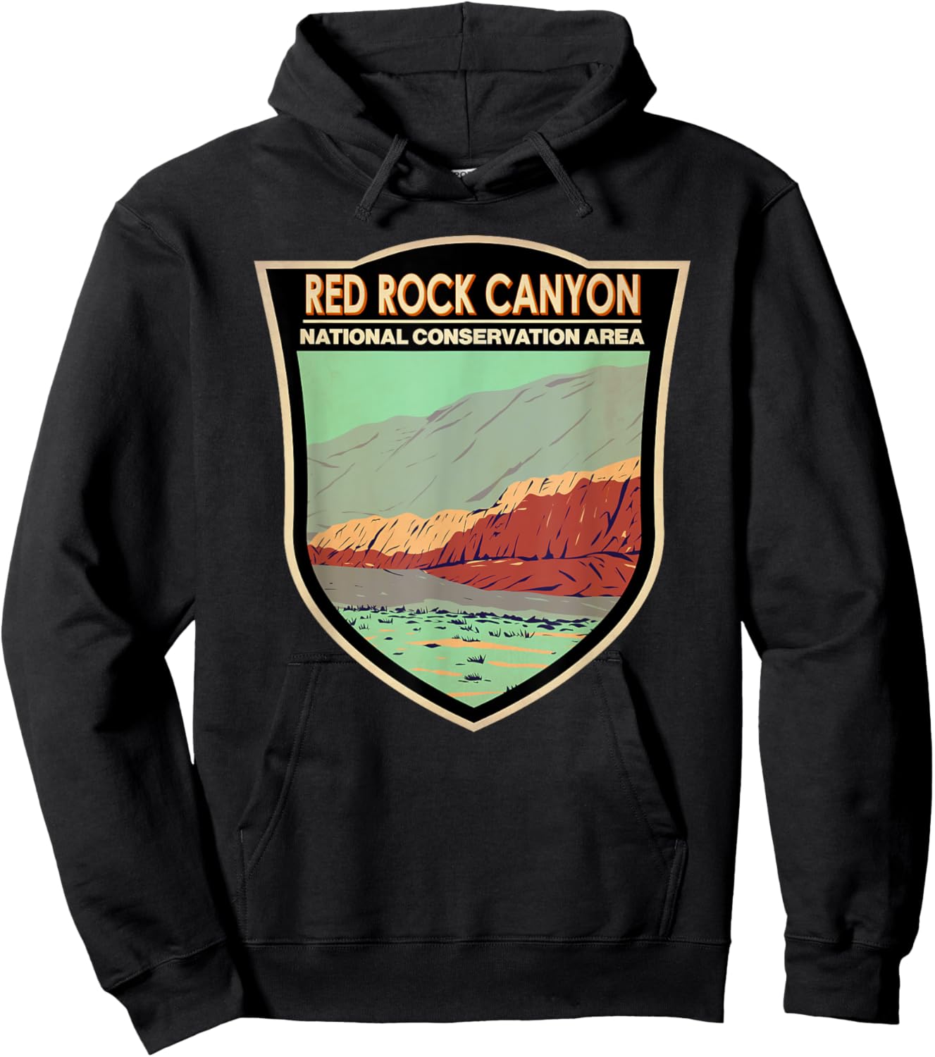 Red Rock Canyon National Conservation Area Badge Hoodie - Hoodie | Black